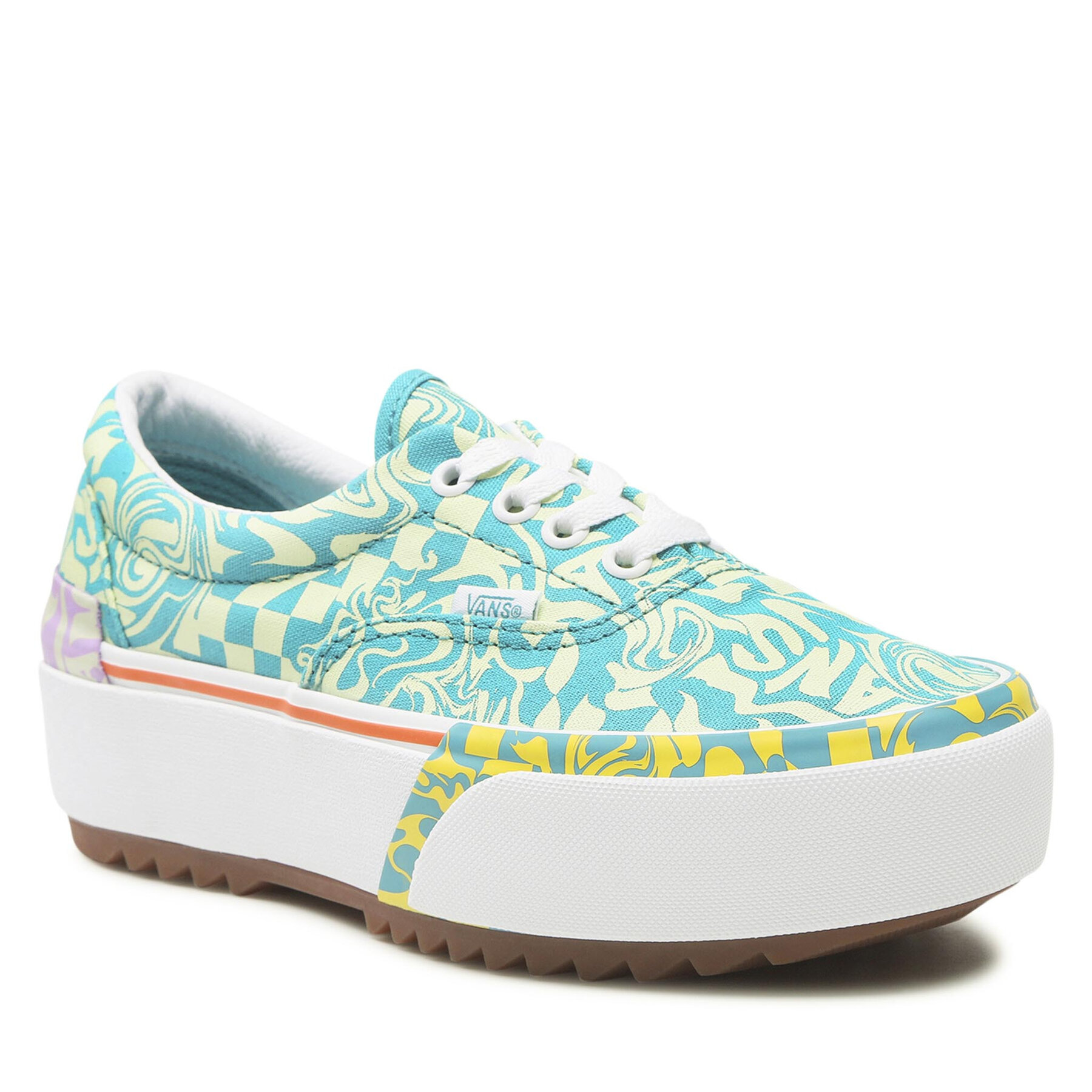 Textilskor Vans Era Stacked VN0A4BTOCE51 Wavy Daze Tile Blue