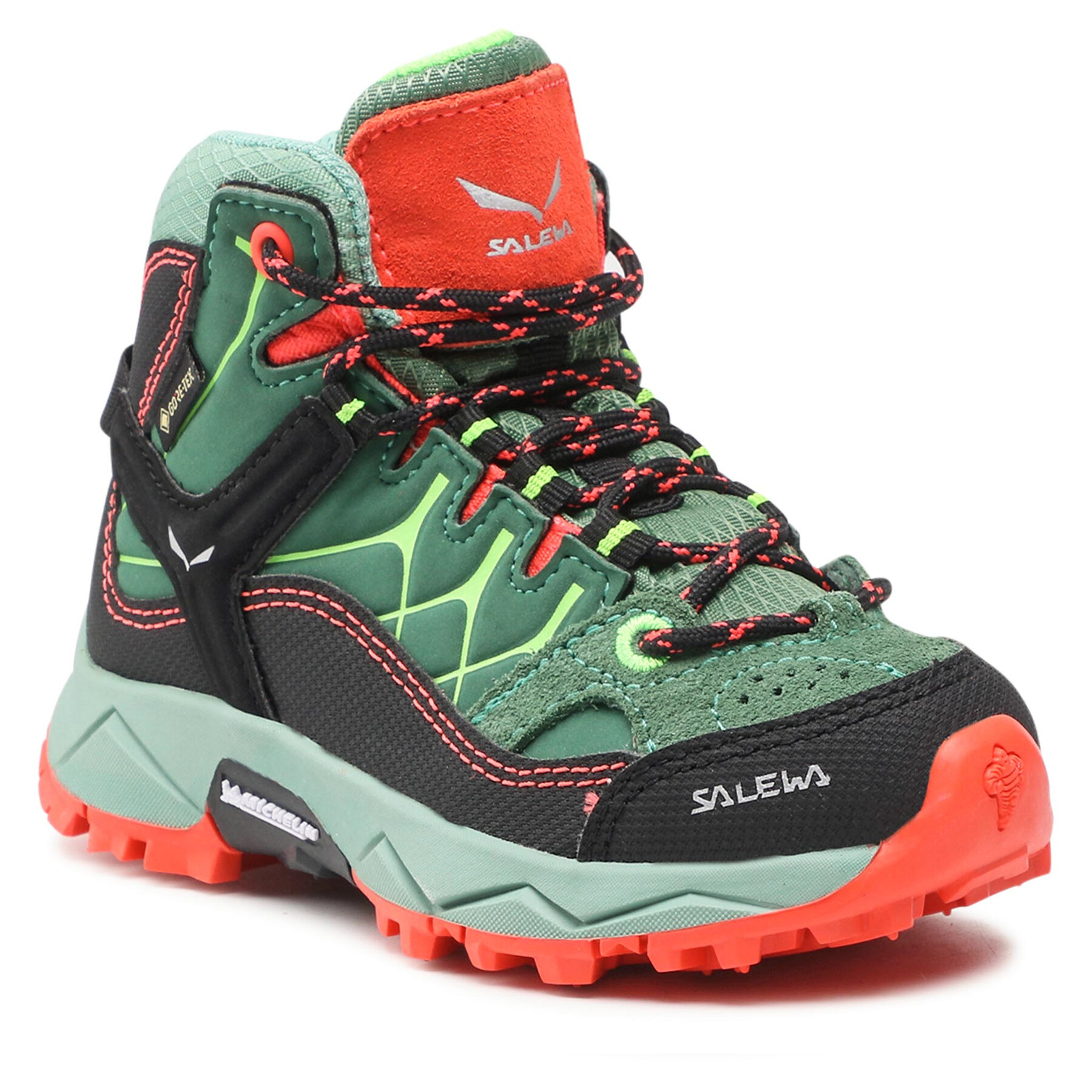 Image de Chaussures de trekking Salewa Jr Alp Trainer MId Gtx GORE-TEX 5960 Myrtle/Tender Shot