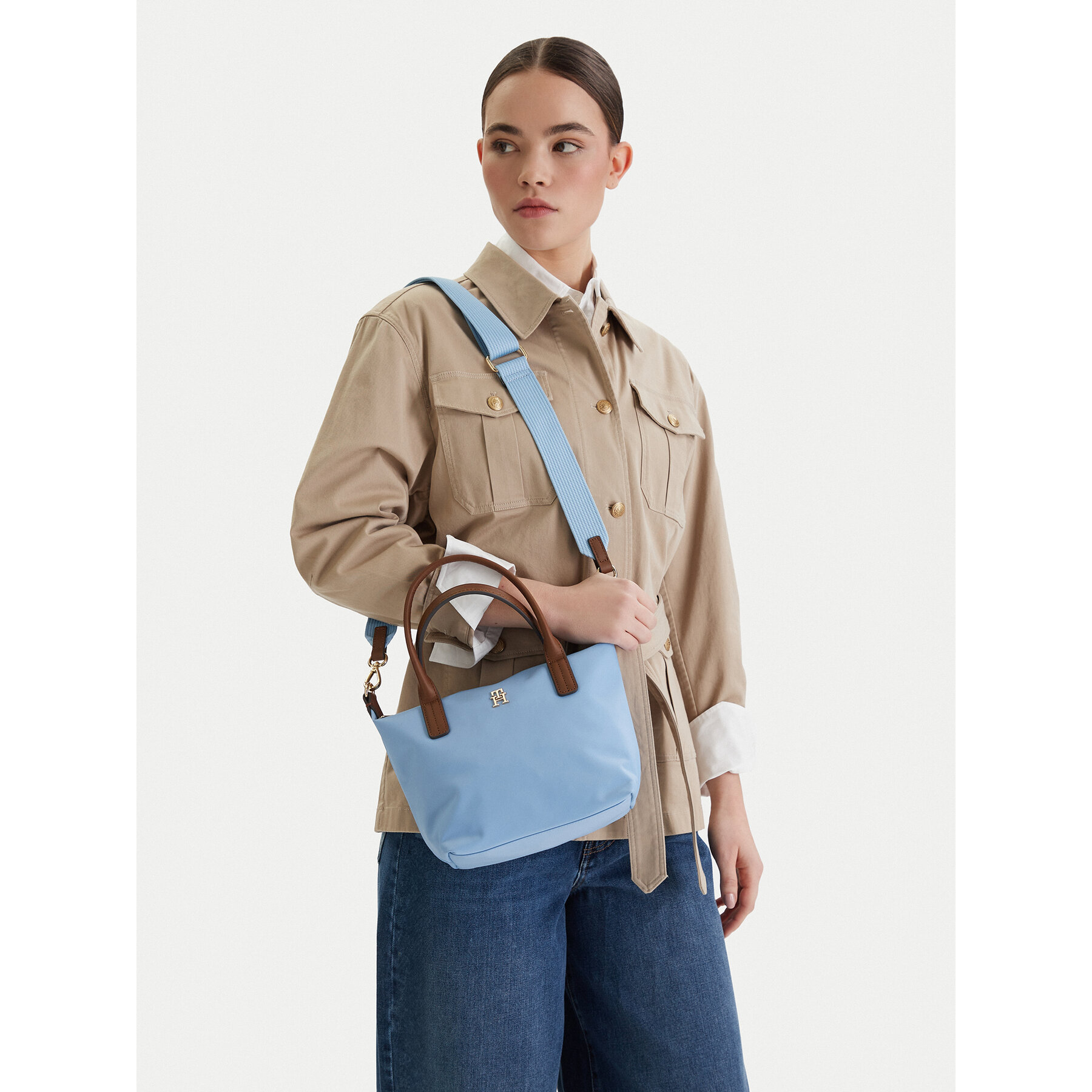 Táska Tommy Hilfiger Popette Mini Tote AW0AW17709 Kék