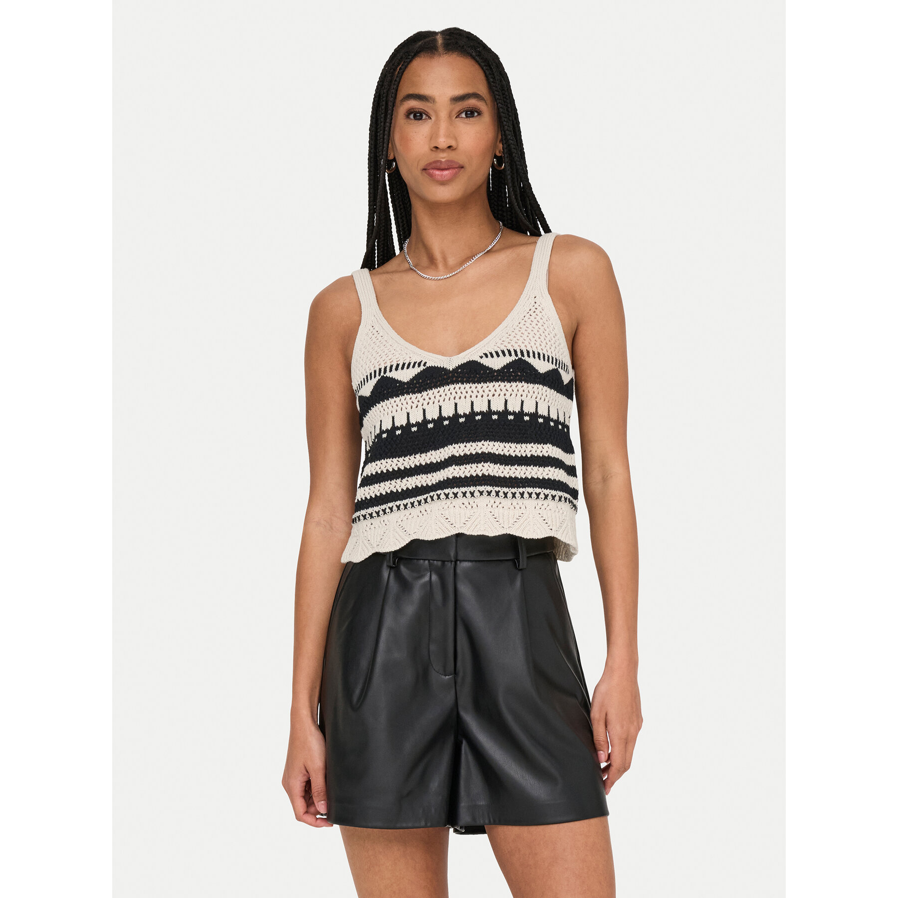 ONLY ONLY Τοπ Merida 15344404 Μαύρο Regular Fit