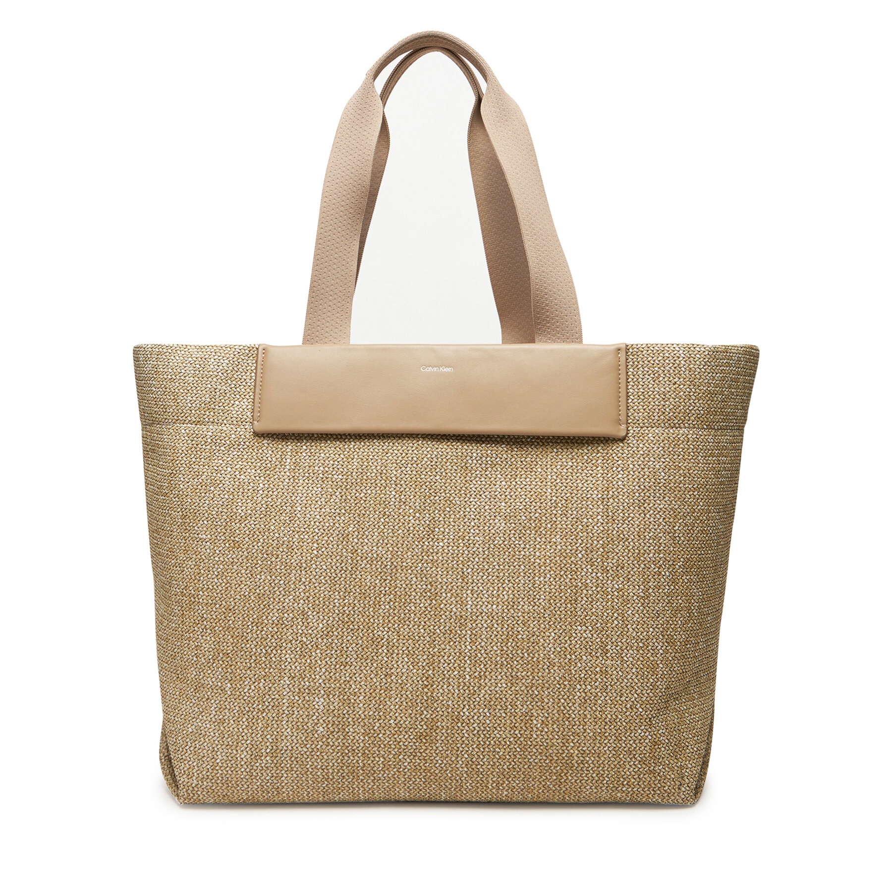 Táska Calvin Klein Ck Raffia Large Shopper K60K613025 Bézs