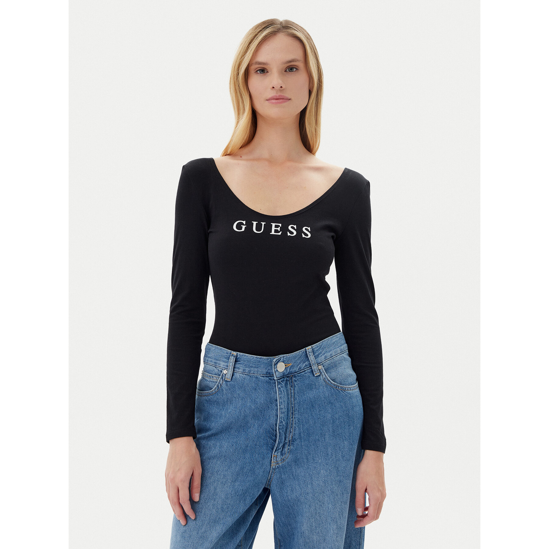 Guess Body O5RM08 KBBU1 Schwarz Slim Fit