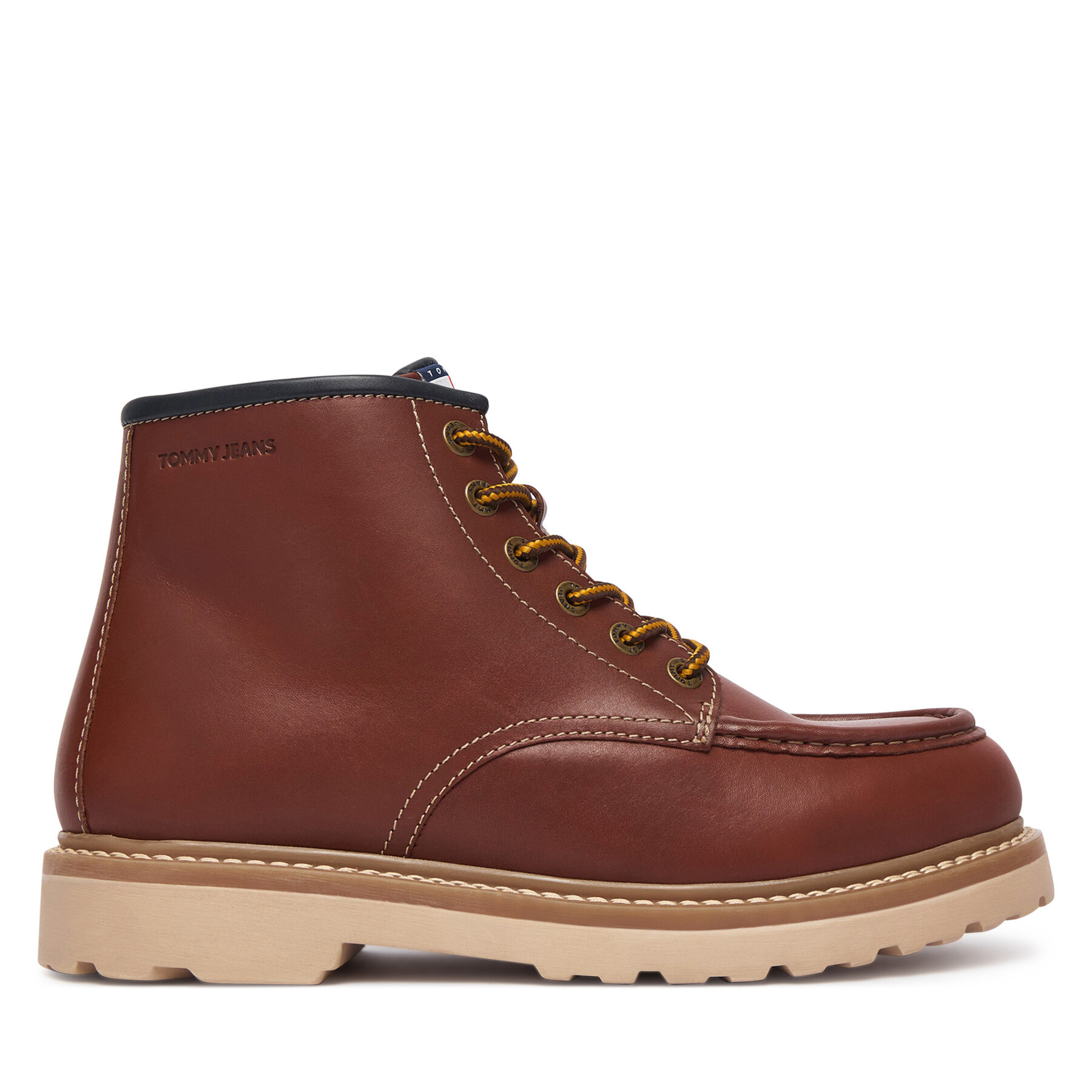 Gležnjarji Tommy Jeans Archive '01 American Lth Boot EM0EM01779 Rjava