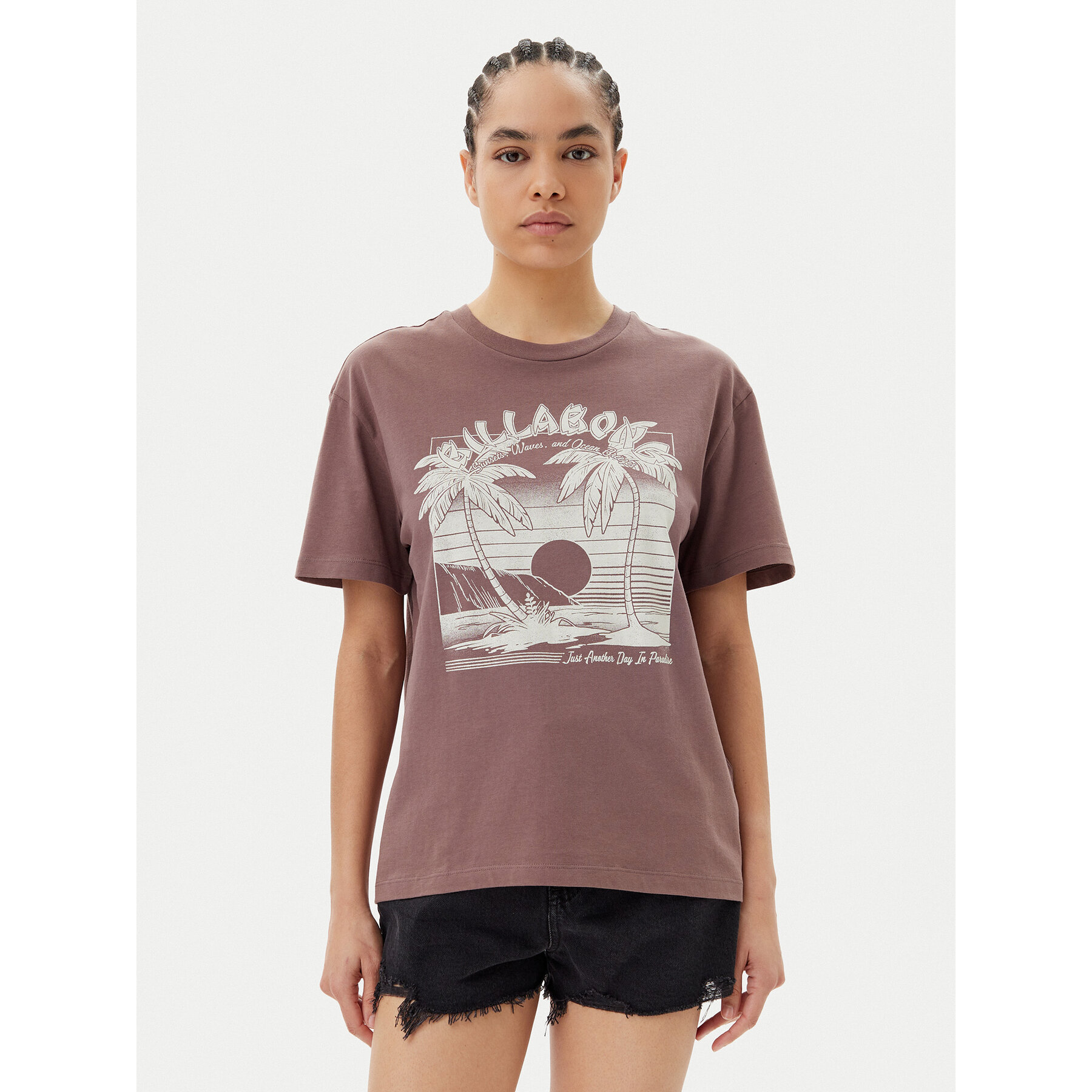 Billabong Majica Sweet Escape EBJZT00419 Rjava Relaxed Fit