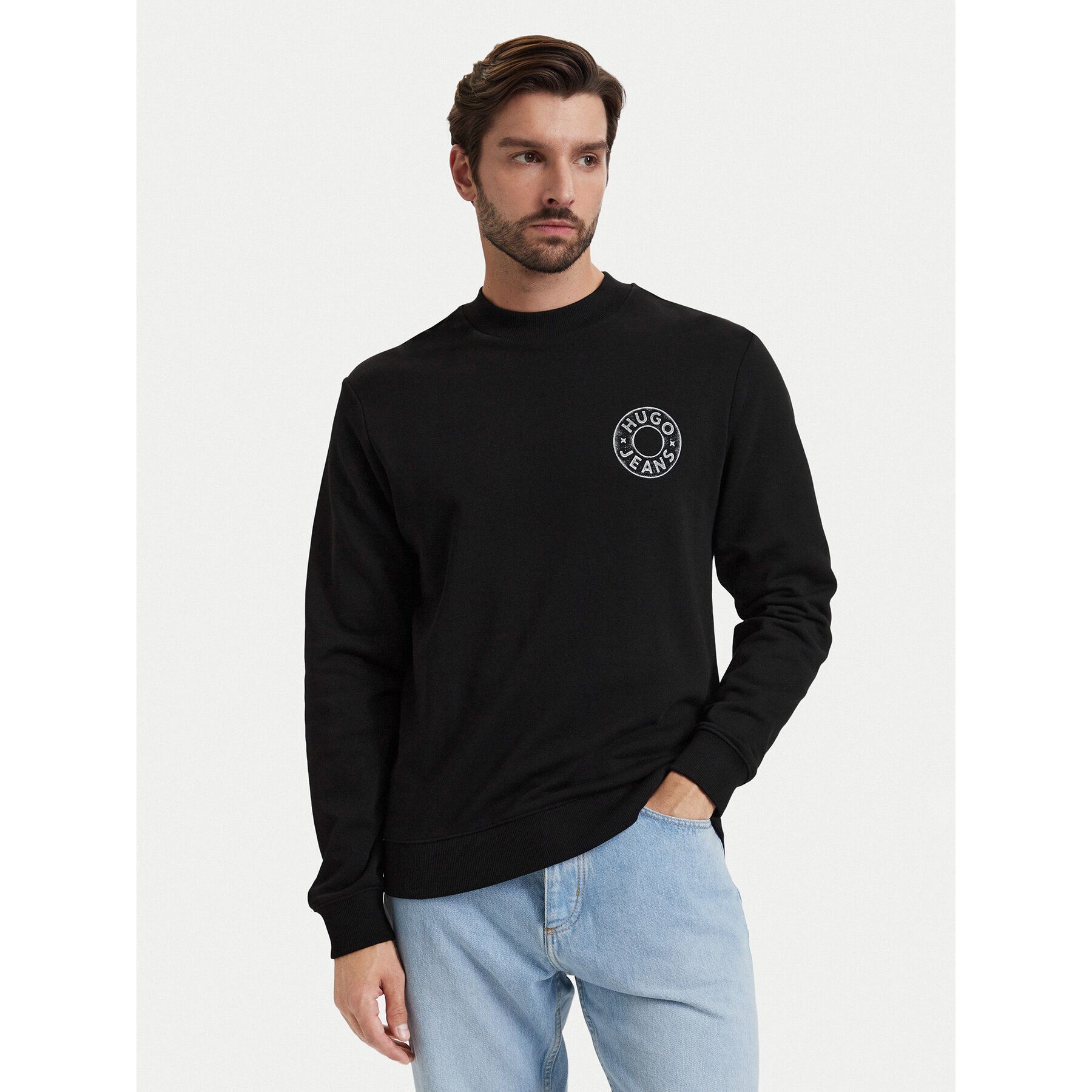 HUGO Sweatshirt Nedos 50572298 Schwarz Regular Fit