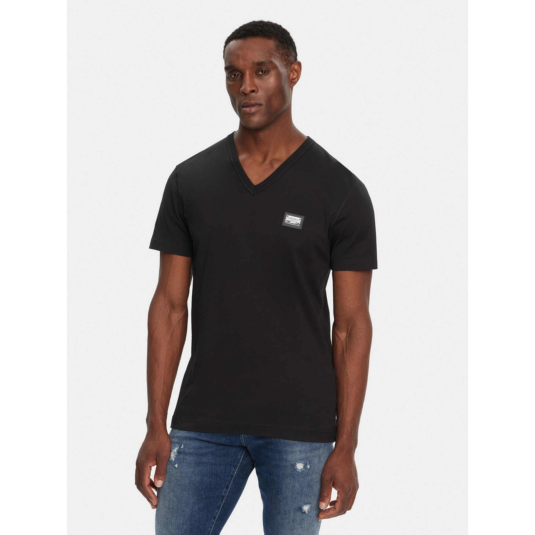 Dolce&Gabbana Póló G8PT2T G7F2I Fekete Regular Fit