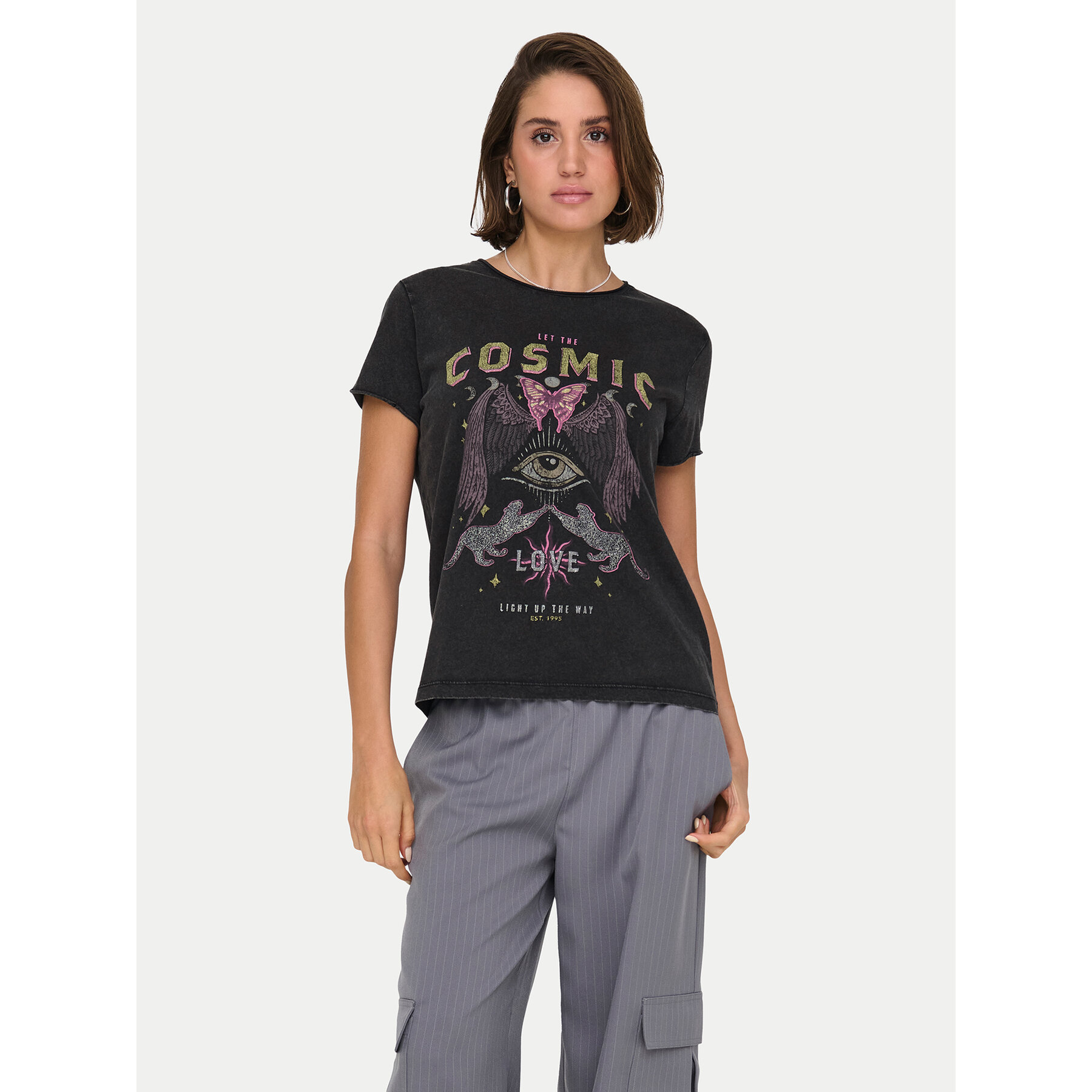 ONLY T-shirt Lucy 15336965 Nero Regular Fit