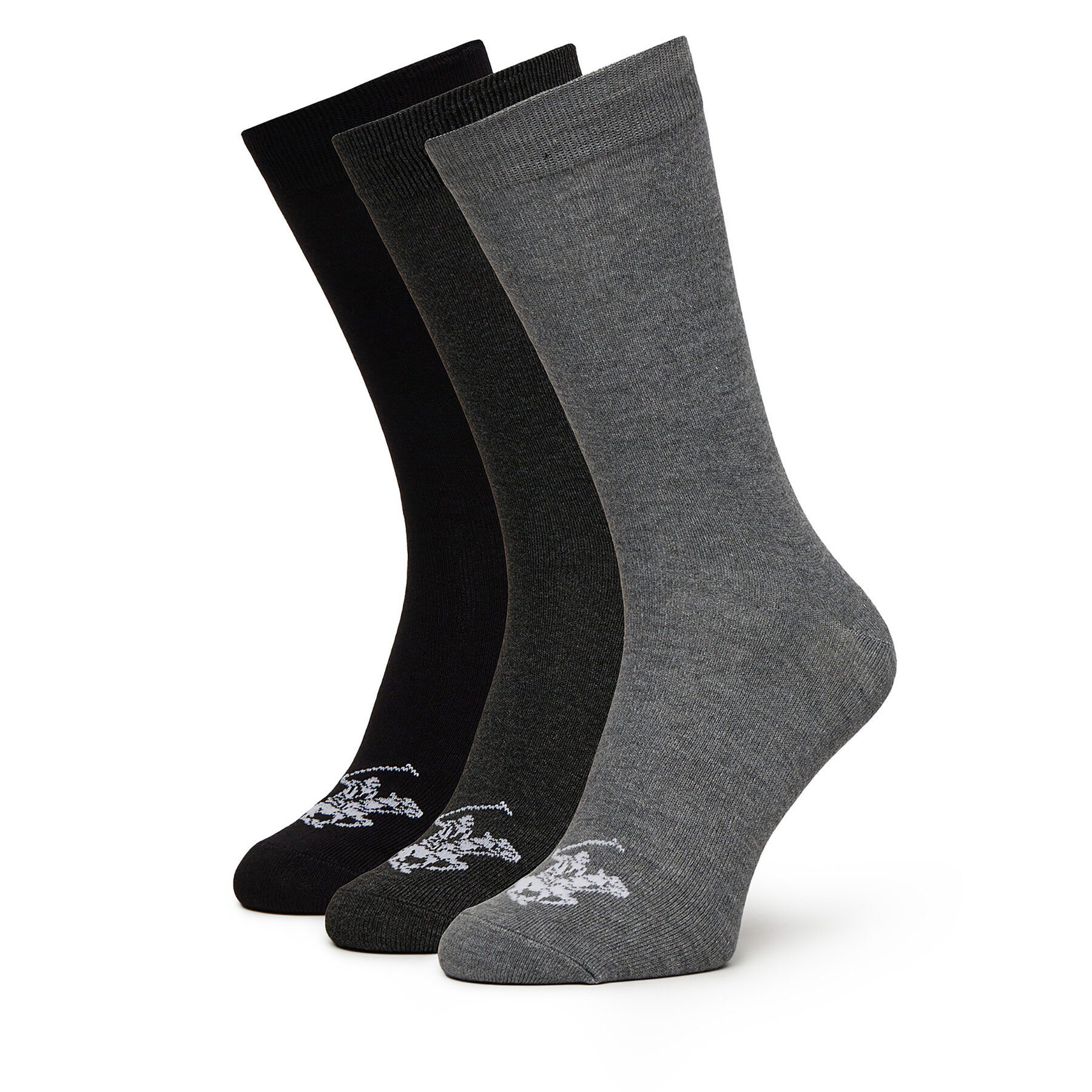 Duge čarape Beverly Hills Polo Club KR_BHPC_001_W_SS2025_(3pack) Crna