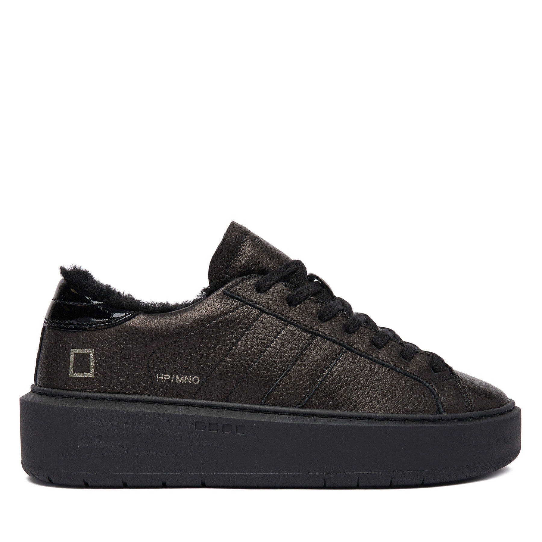Superge D.A.T.E. Hill Low Fur Platform W431-HPF-MN Črna
