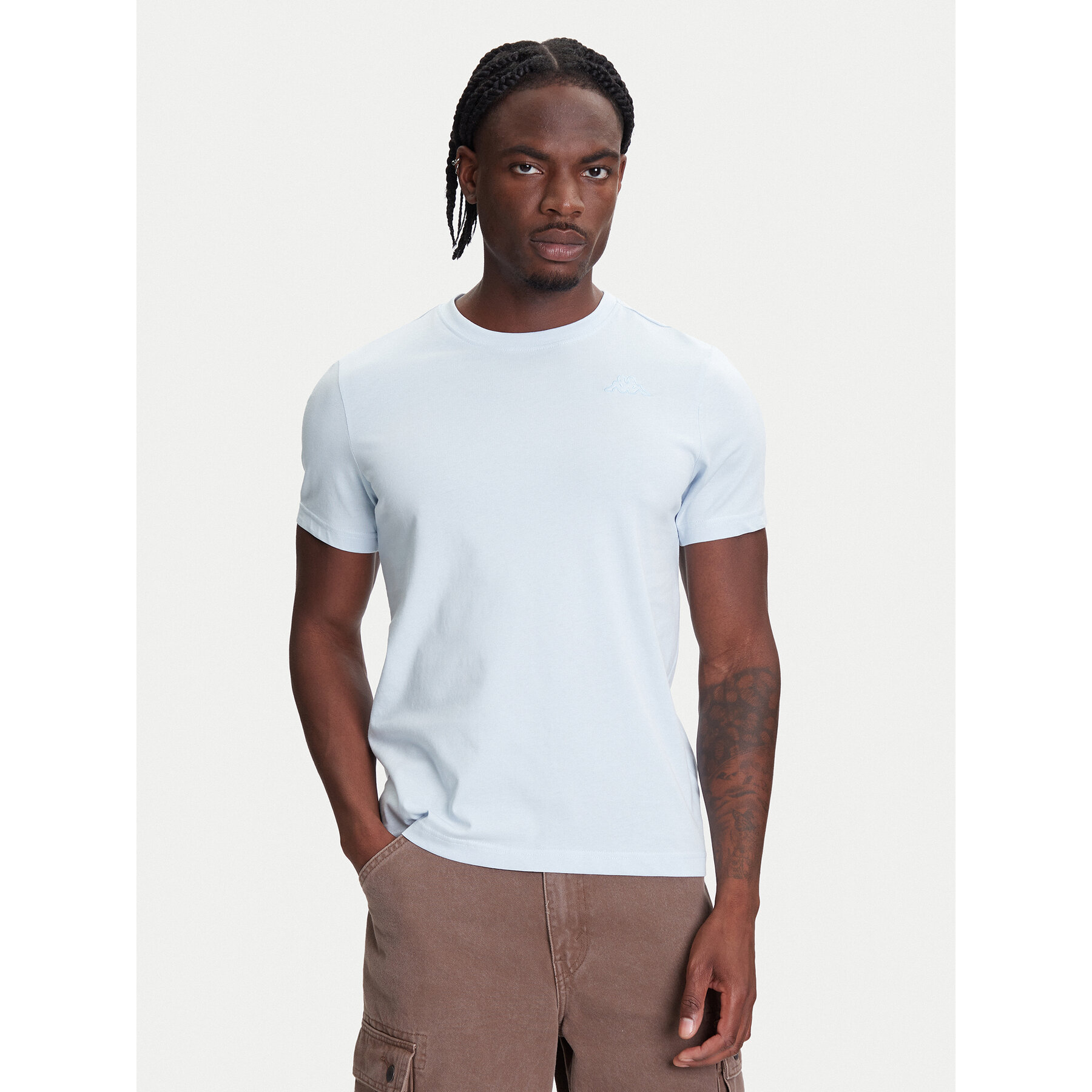 Kappa T-Shirt Logo Korpo Cafers 304J150 Γαλάζιο Slim Fit