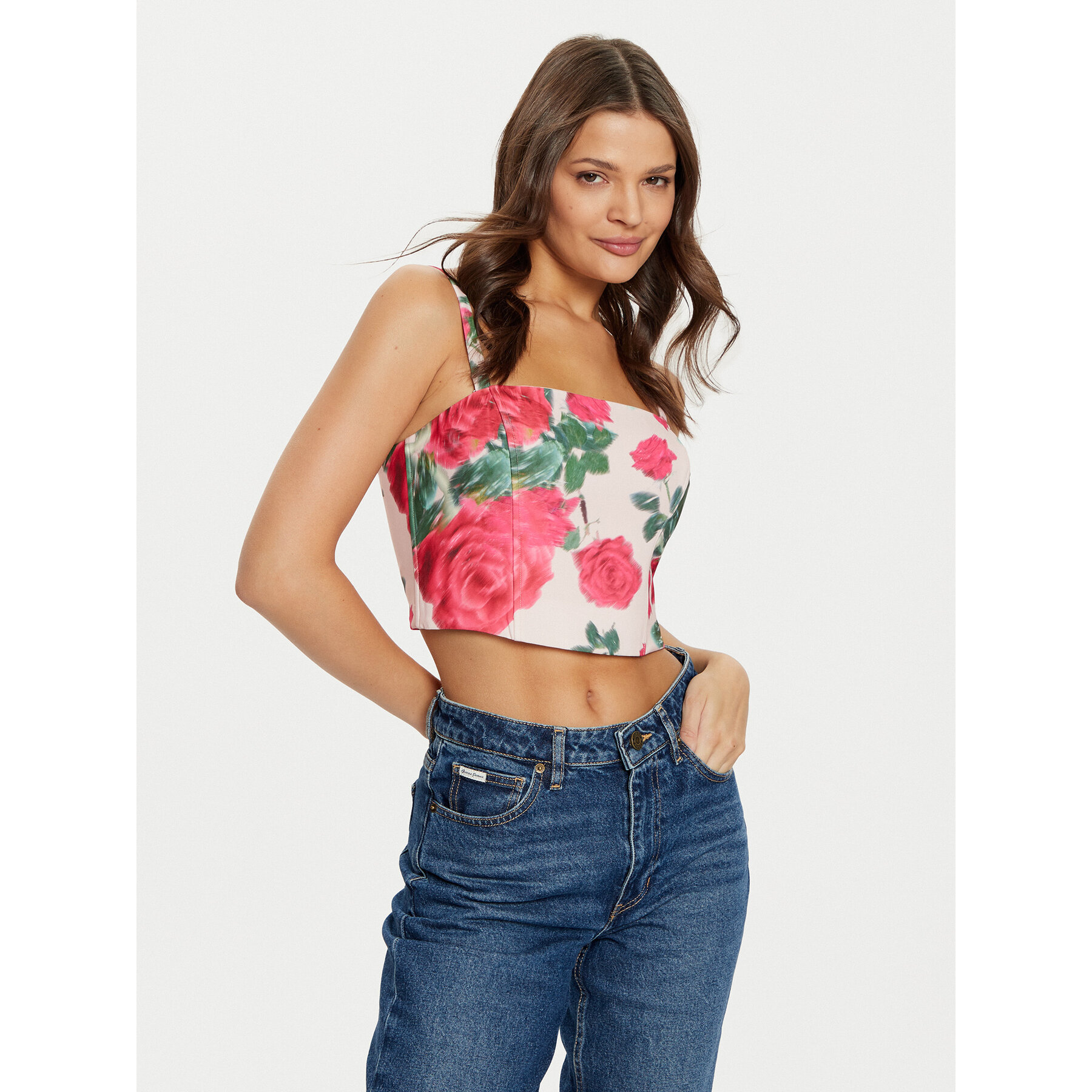 Guess Τοπ W5RH26 WGLO2 Έγχρωμο Regular Fit