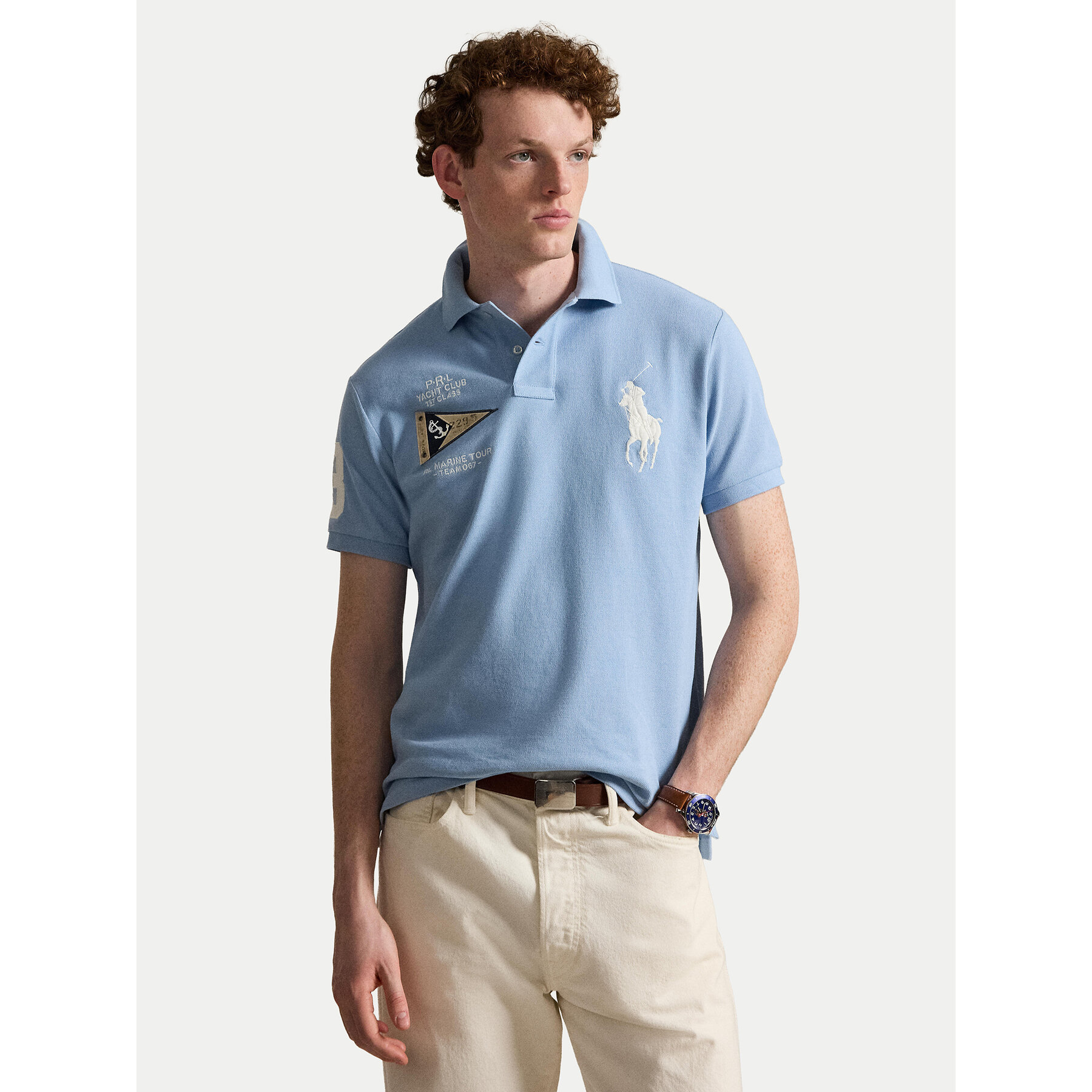 Polo Ralph Lauren Poloshirt 710B21921002 Hellblau Custom Slim Fit
