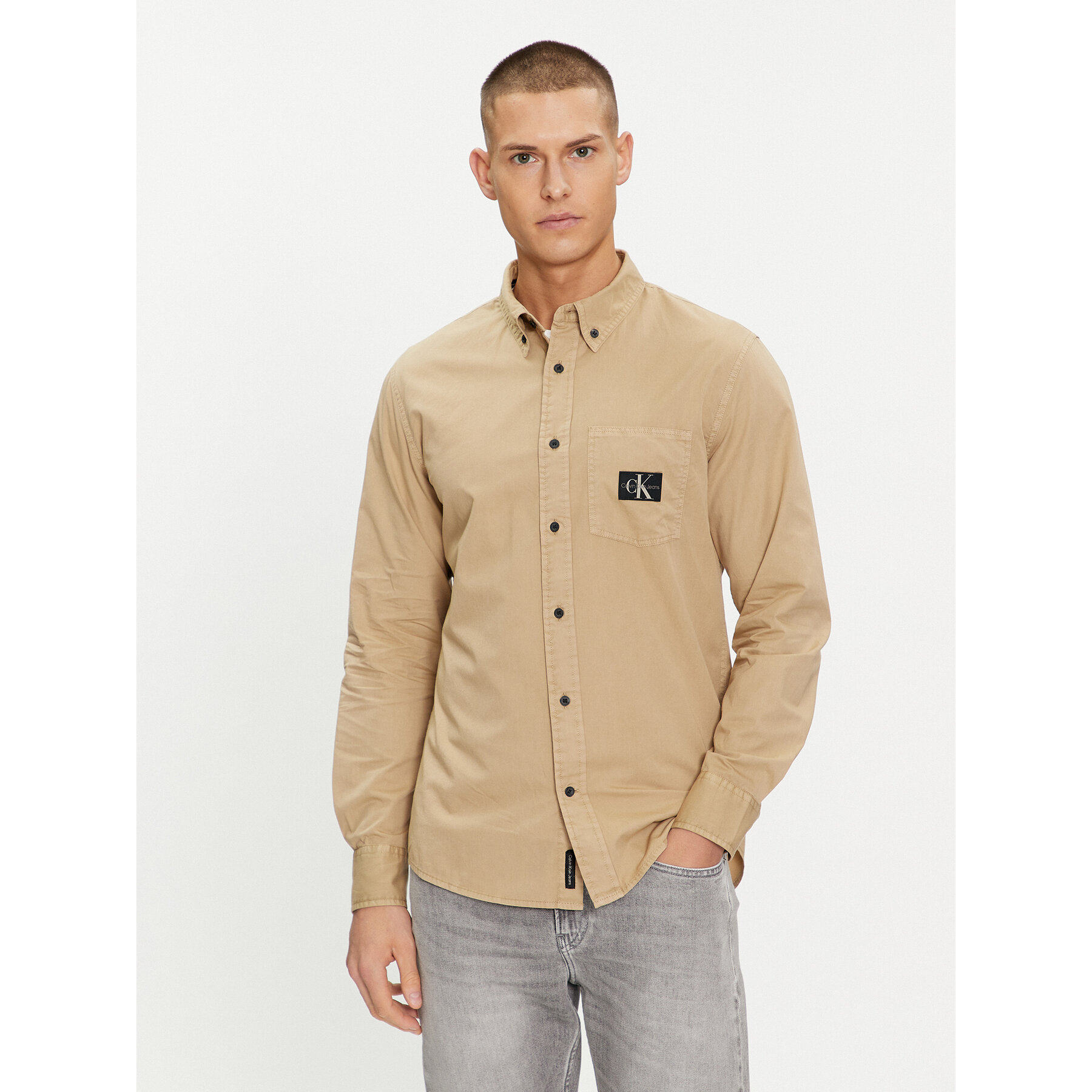 Calvin Klein Jeans Hemd J30J325772 Beige Regular Fit