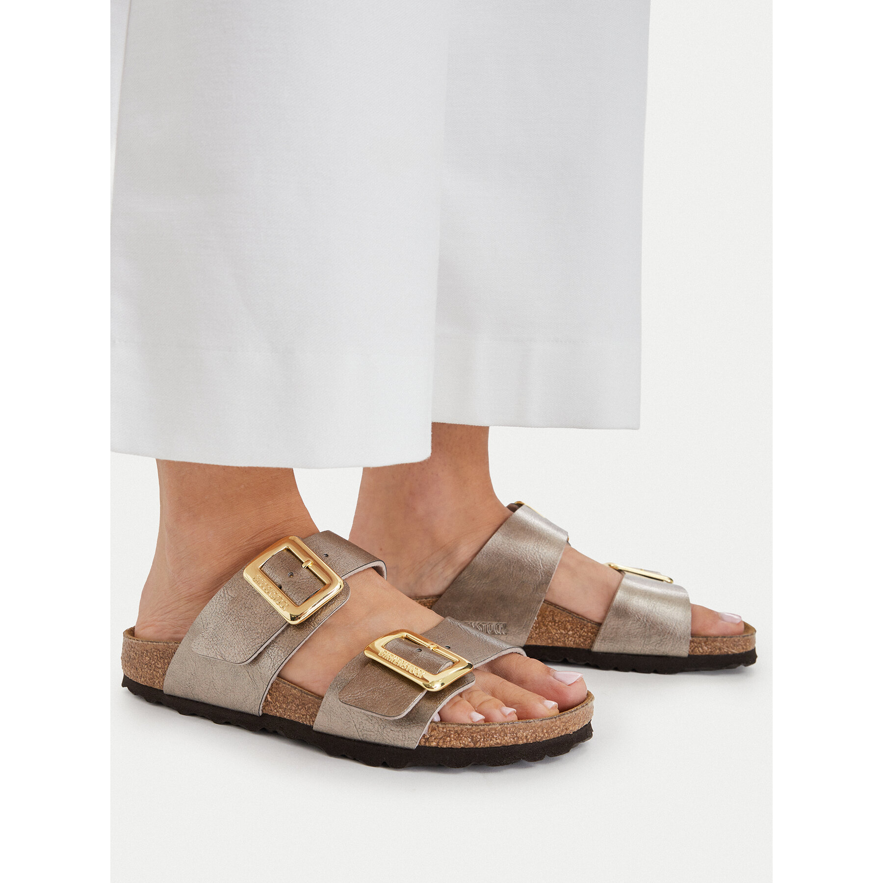 Παντόφλες Birkenstock Sydney Cushion Buckle 1029372 Χρυσό