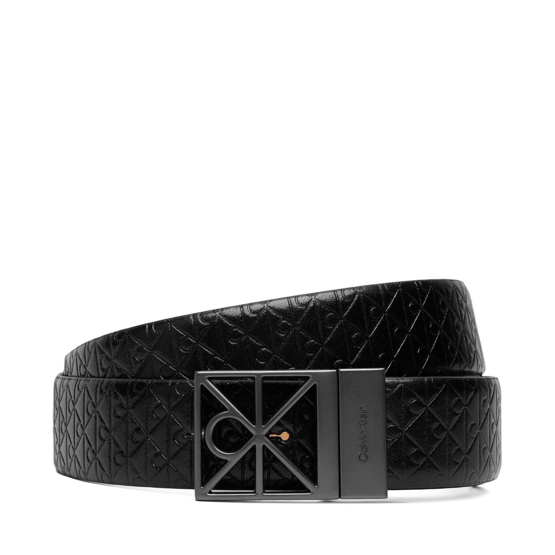Férfi öv Calvin Klein Emblem Cutout W/ Aop 35mm Adj LV04D7122G Fekete