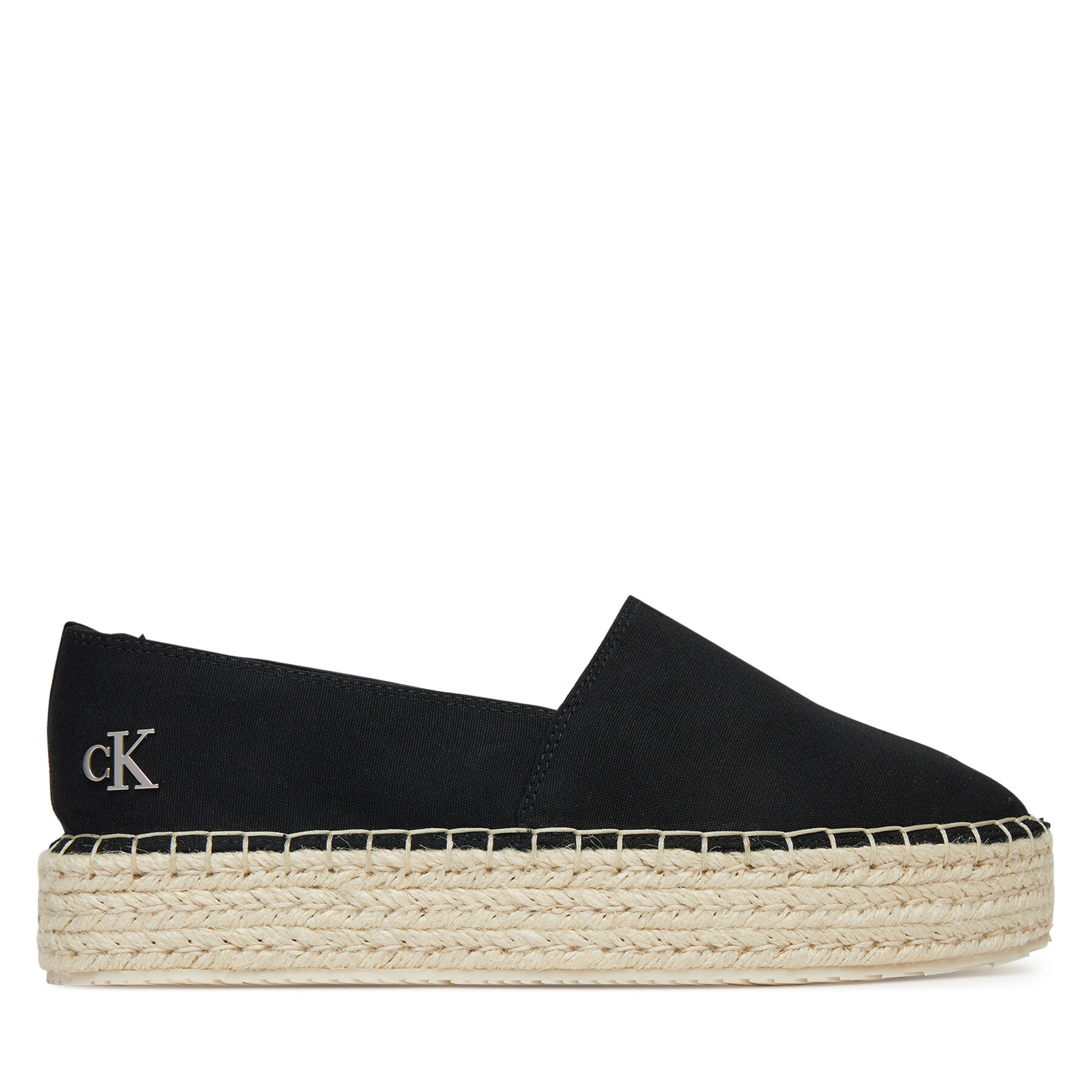 Espadrilles Calvin Klein Jeans Flatform Esdparille Mg/Hdw YW0YW01737 Melns