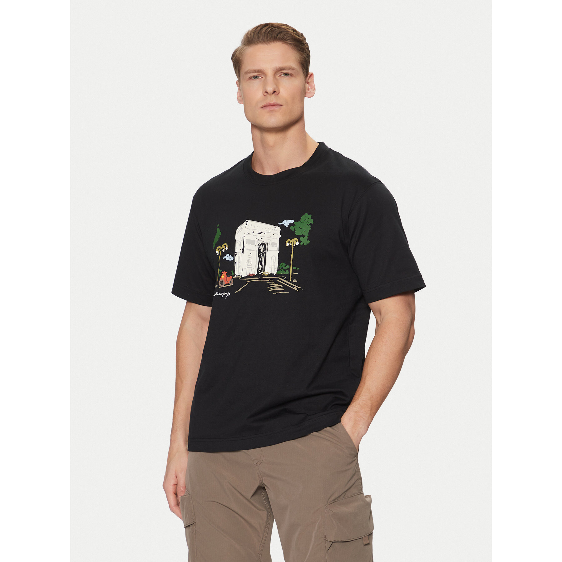 Jack & Jones T-Shirt Machester 12273549 Μαύρο Relaxed Fit
