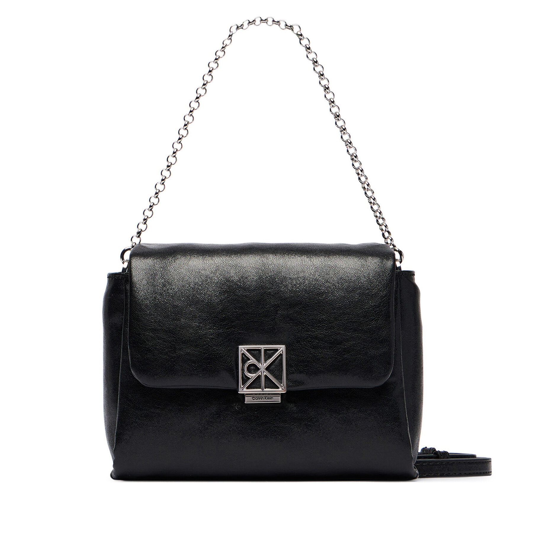 Geantă Calvin Klein Emblem Hw Padded Crossbody LV04F3620G Negru