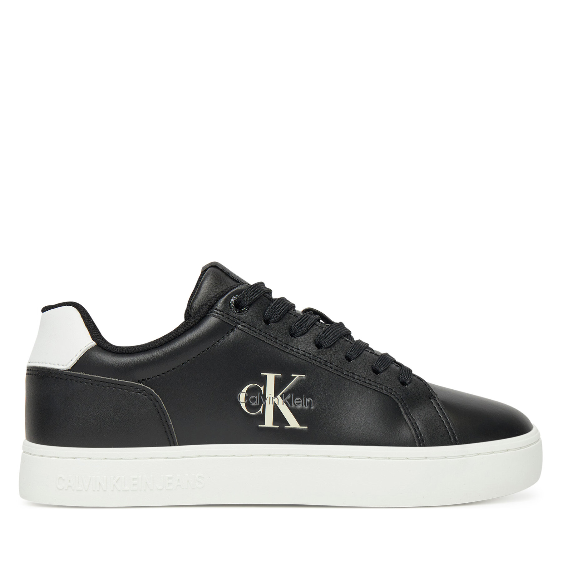 Αθλητικά Calvin Klein Jeans Classic Cupsole Mono Lth Wn YW0YW01902 Μαύρο