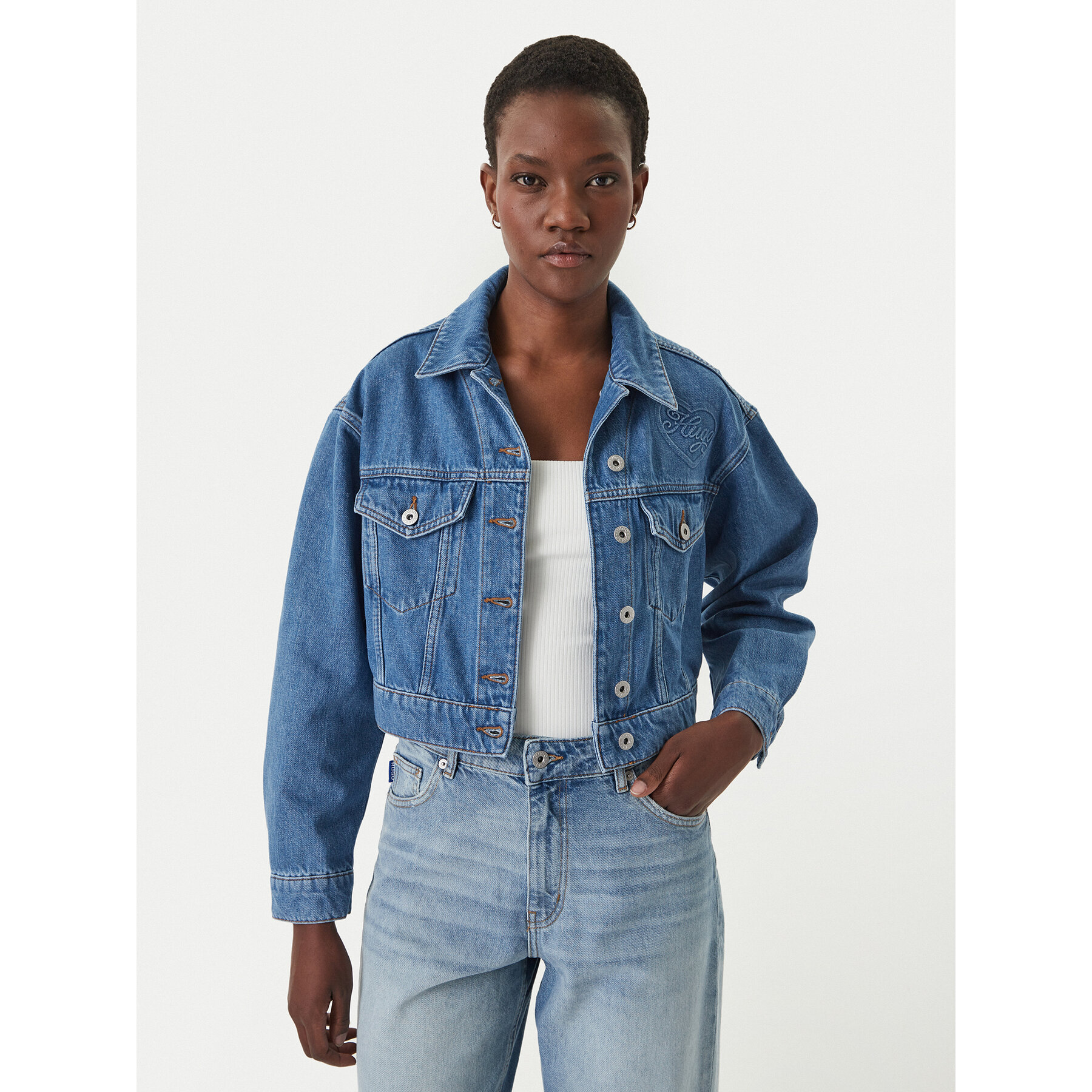 HUGO Jeansjacke Galatea 50556970 Blau Regular Fit