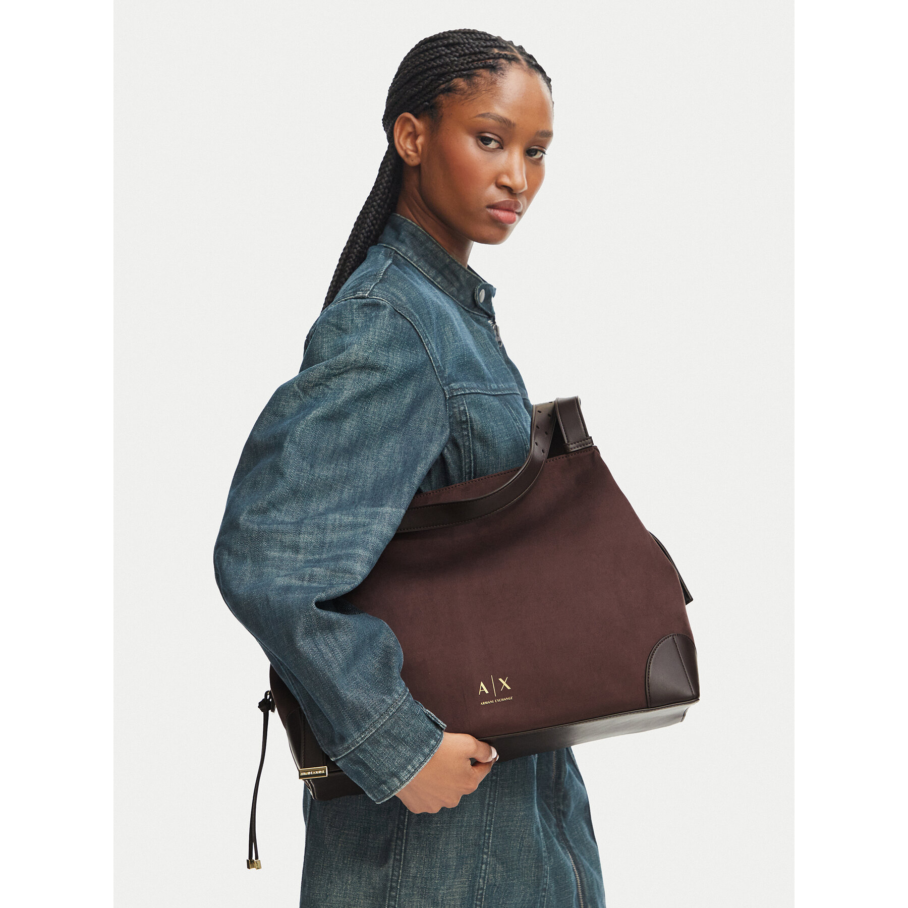 Geantă Armani Exchange XW002603 AF22666 U6032 Maro