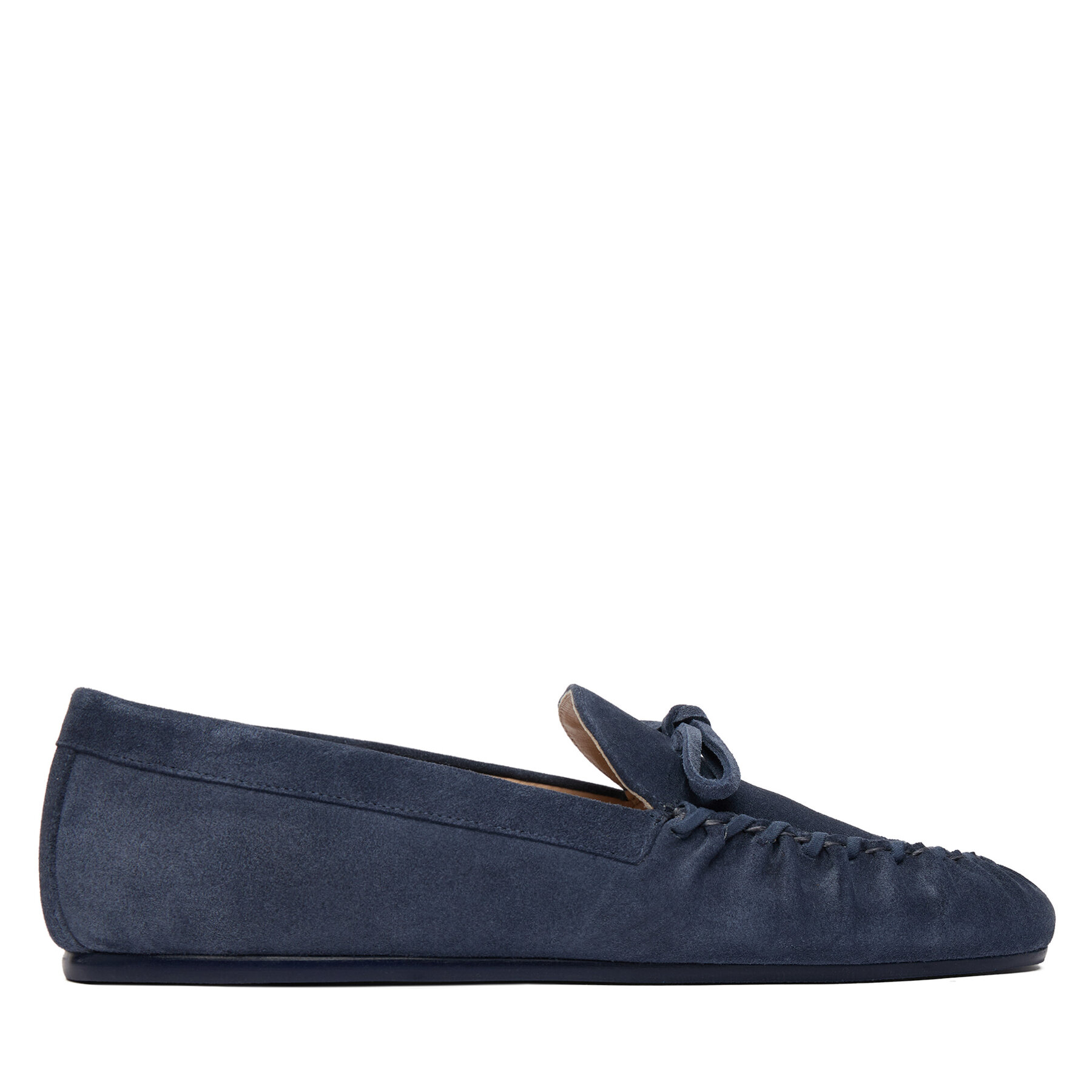 Mocasini Stuart Weitzman Britt Bow SM414 Bleumarin