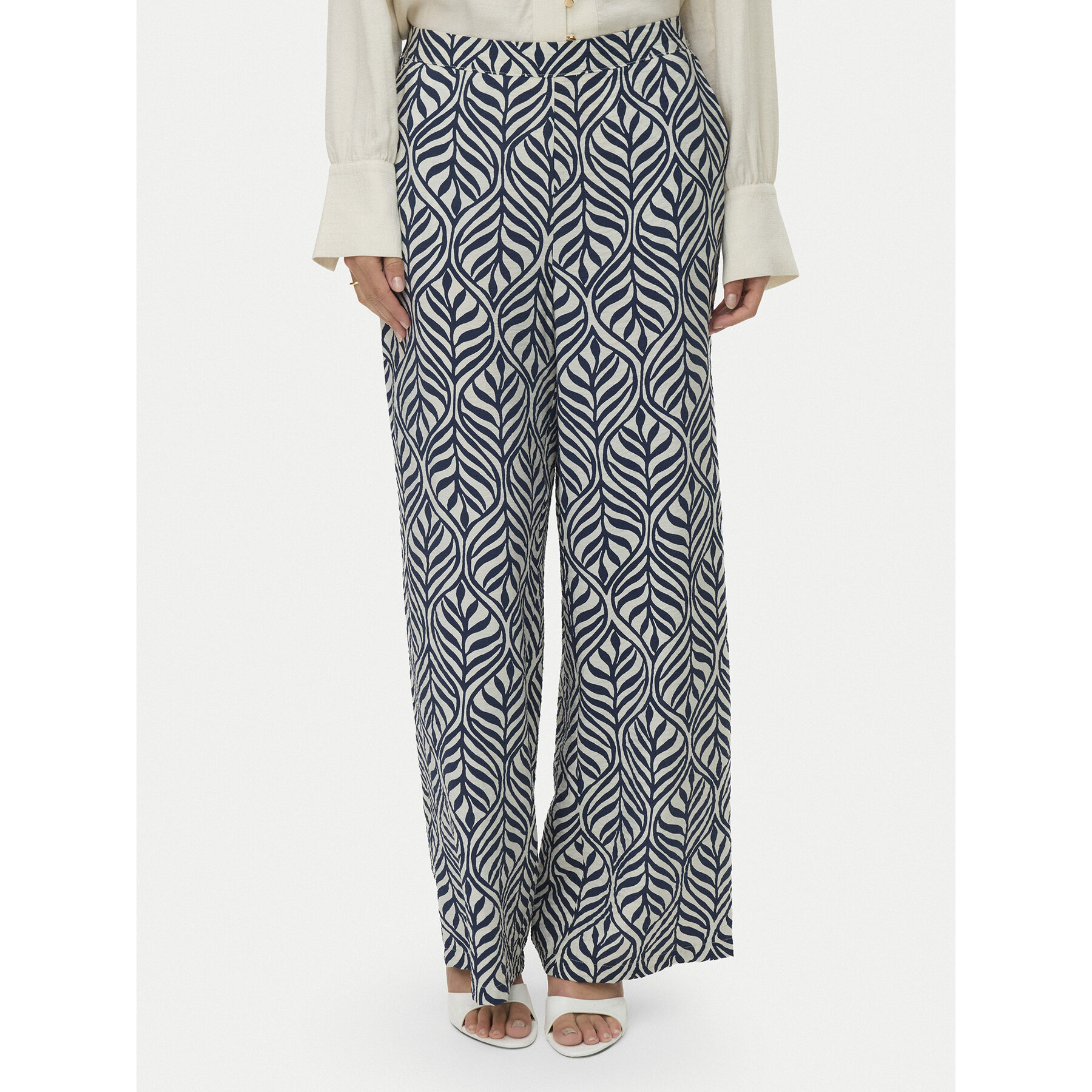 Vero Moda Stoffhose Josie 10303759 Dunkelblau Wide Leg