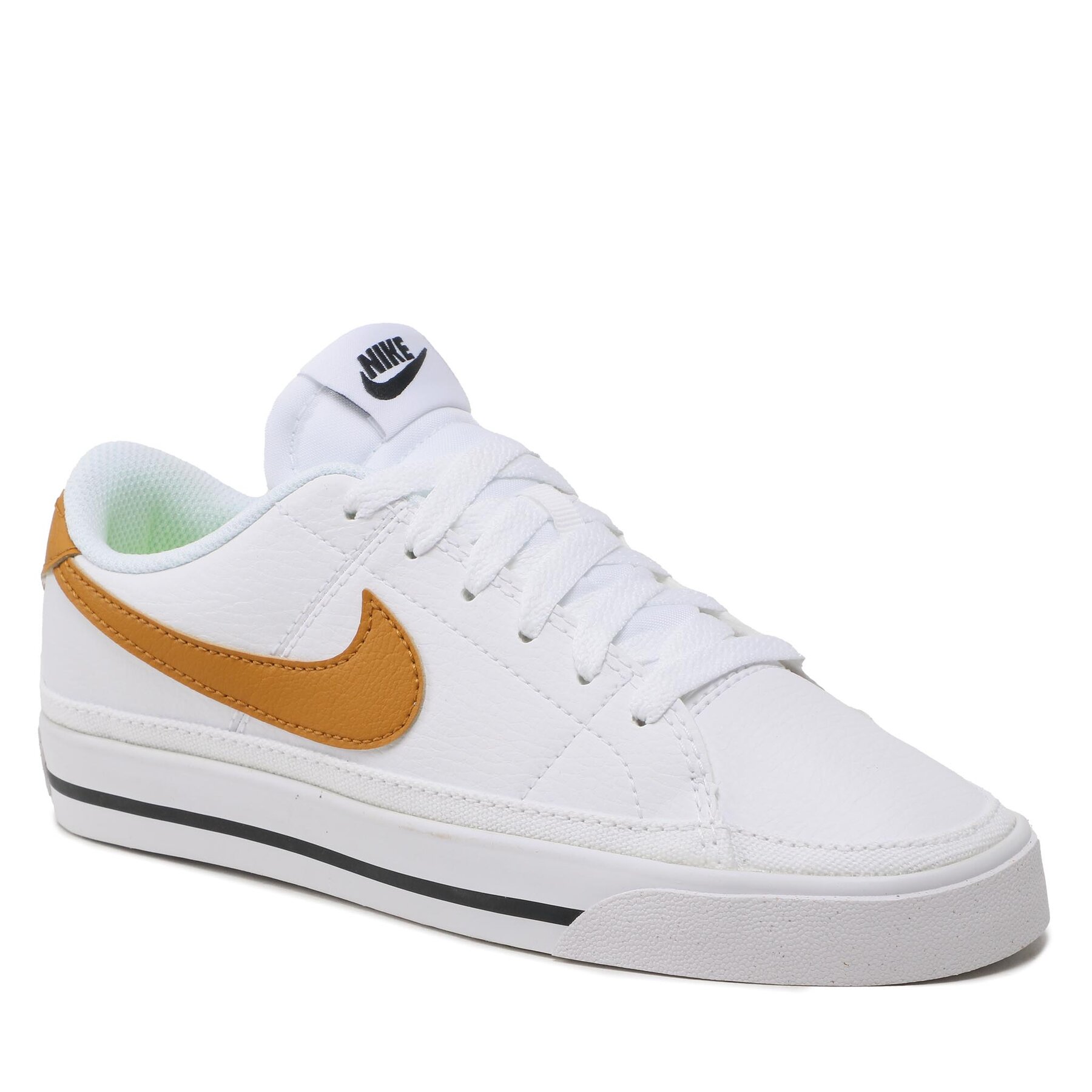 Pantofi Nike Court Legacy Nn DH3161 105 White/Gold Suede/Volt/Black 105 imagine super redus 2022