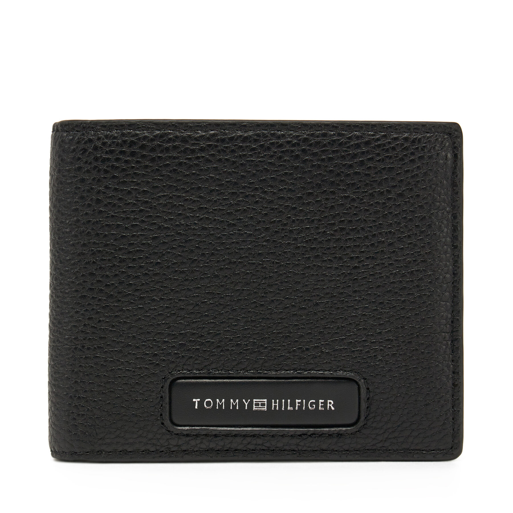 Große Herren Geldbörse Tommy Hilfiger Th Monogram Cc And Coin AM0AM13252 Schwarz, Größe 00