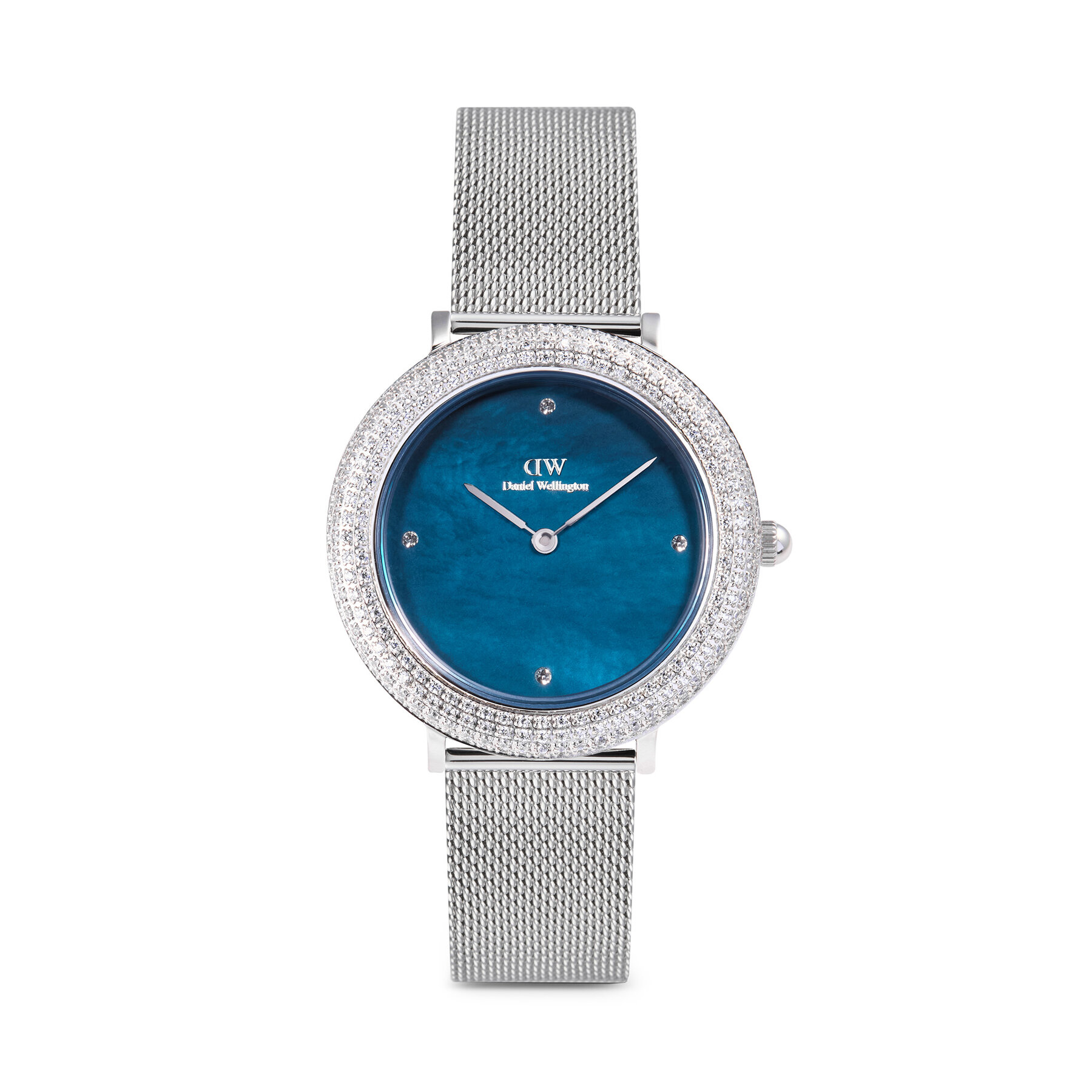 Ročna ura Daniel Wellington Crystalline Bezel 3 DW00100825 Srebrna