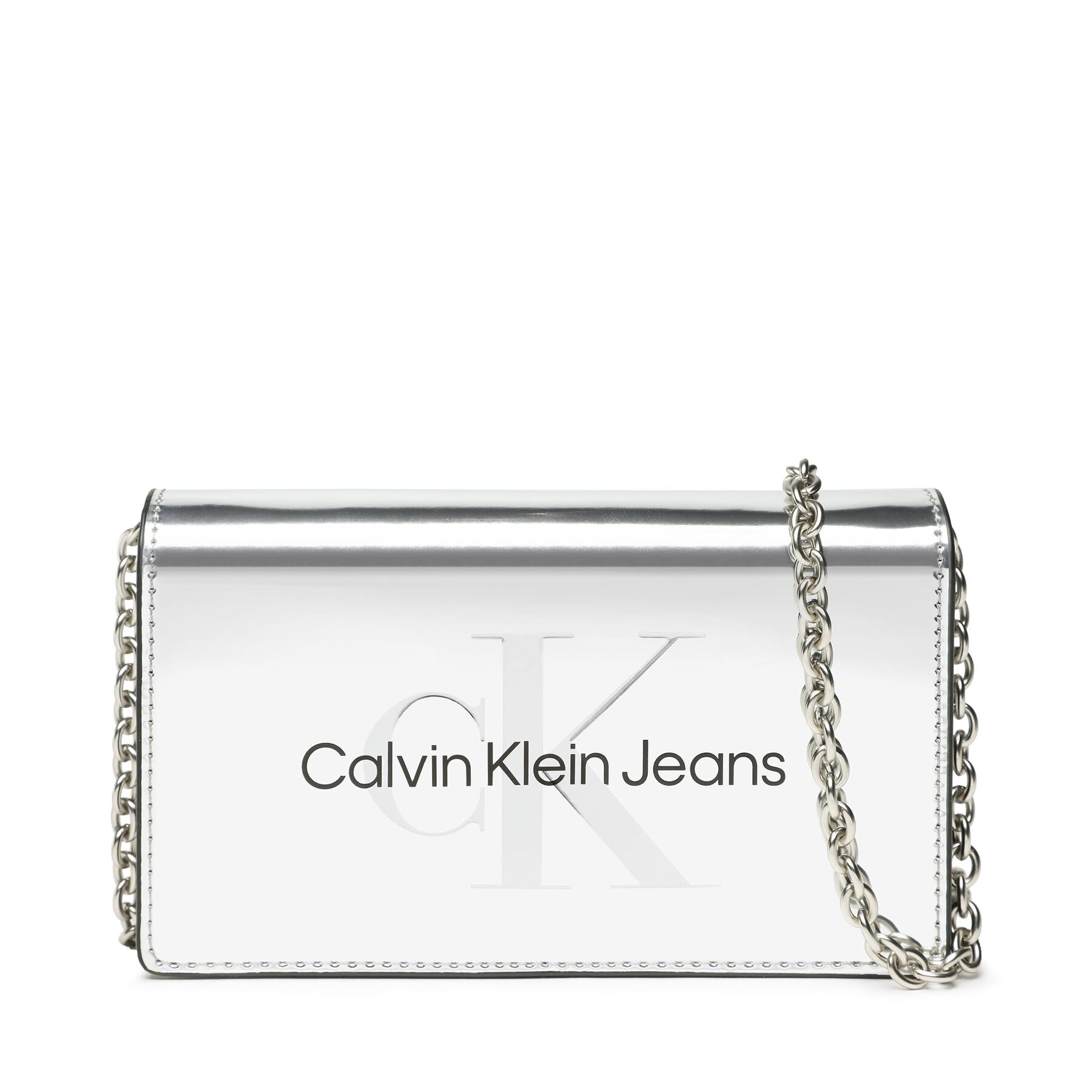 Etui pentru telefon Calvin Klein Jeans Sculpted Ew Flap Phone Cb Silver K60K610406 01O 01O imagine super redus 2022