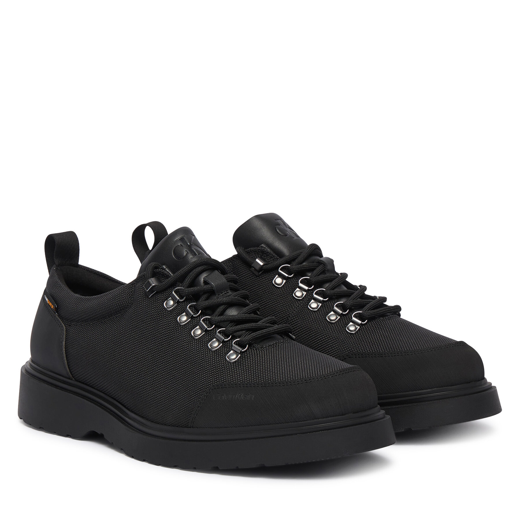 Poltopánky Calvin Klein Combat Hiking Shoe Mix Mat Wl HM0HM02248 Čierna