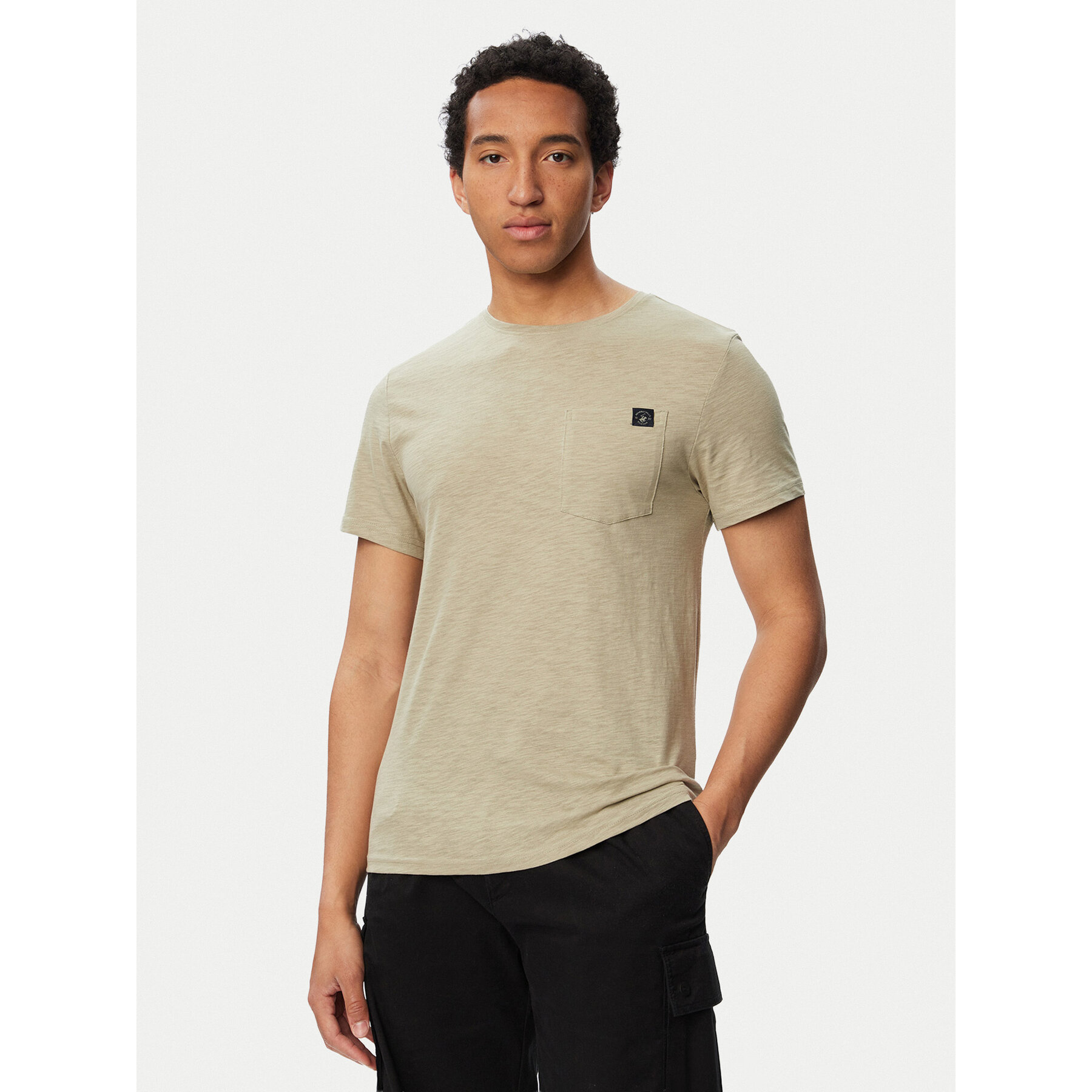 Beverly Hills Polo Club T-Shirt W126-BHMTS-1024-33X Khakifarben Regular Fit