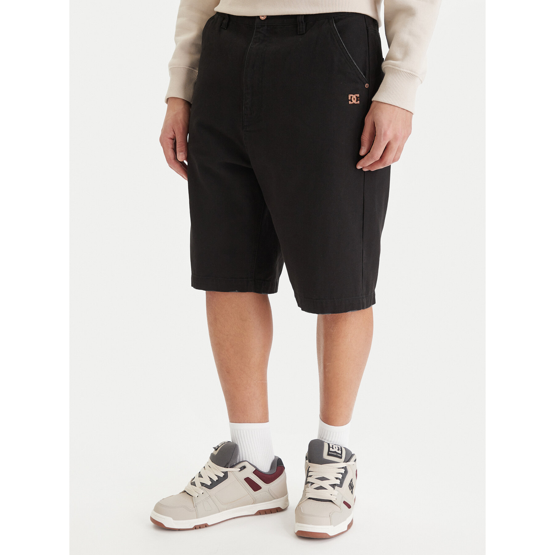 DC Shoes Jeansshorts EDYWS03167 Schwarz Wide Leg