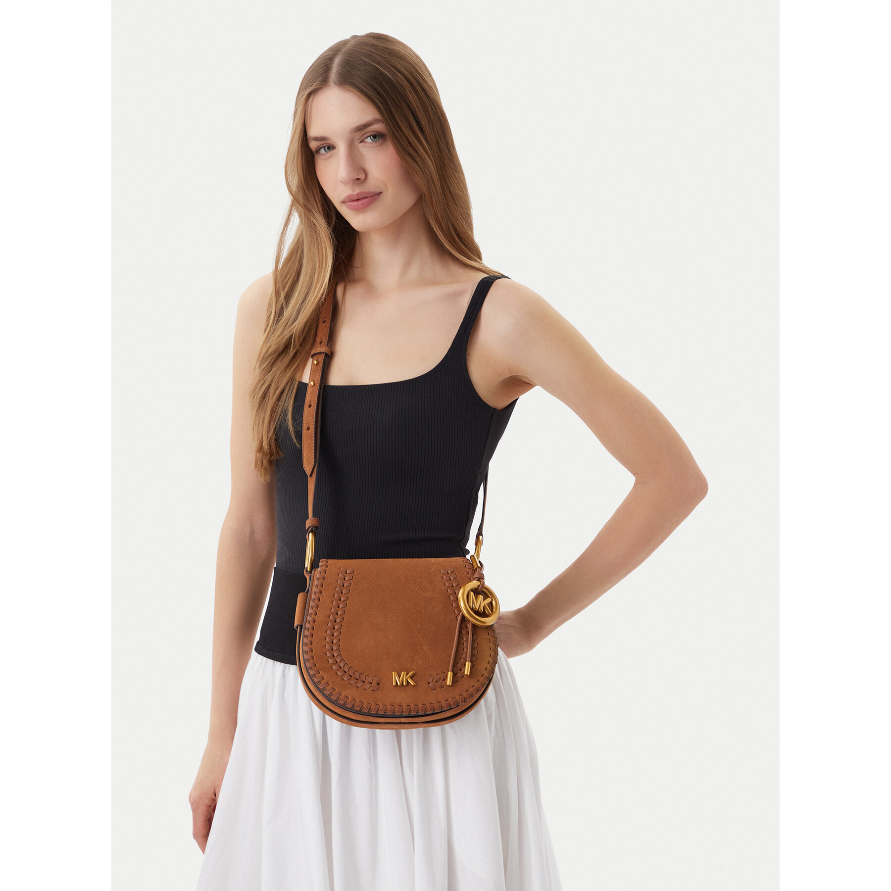 Τσάντα MICHAEL Michael Kors Josie 30S6AQ5M6O Καφέ