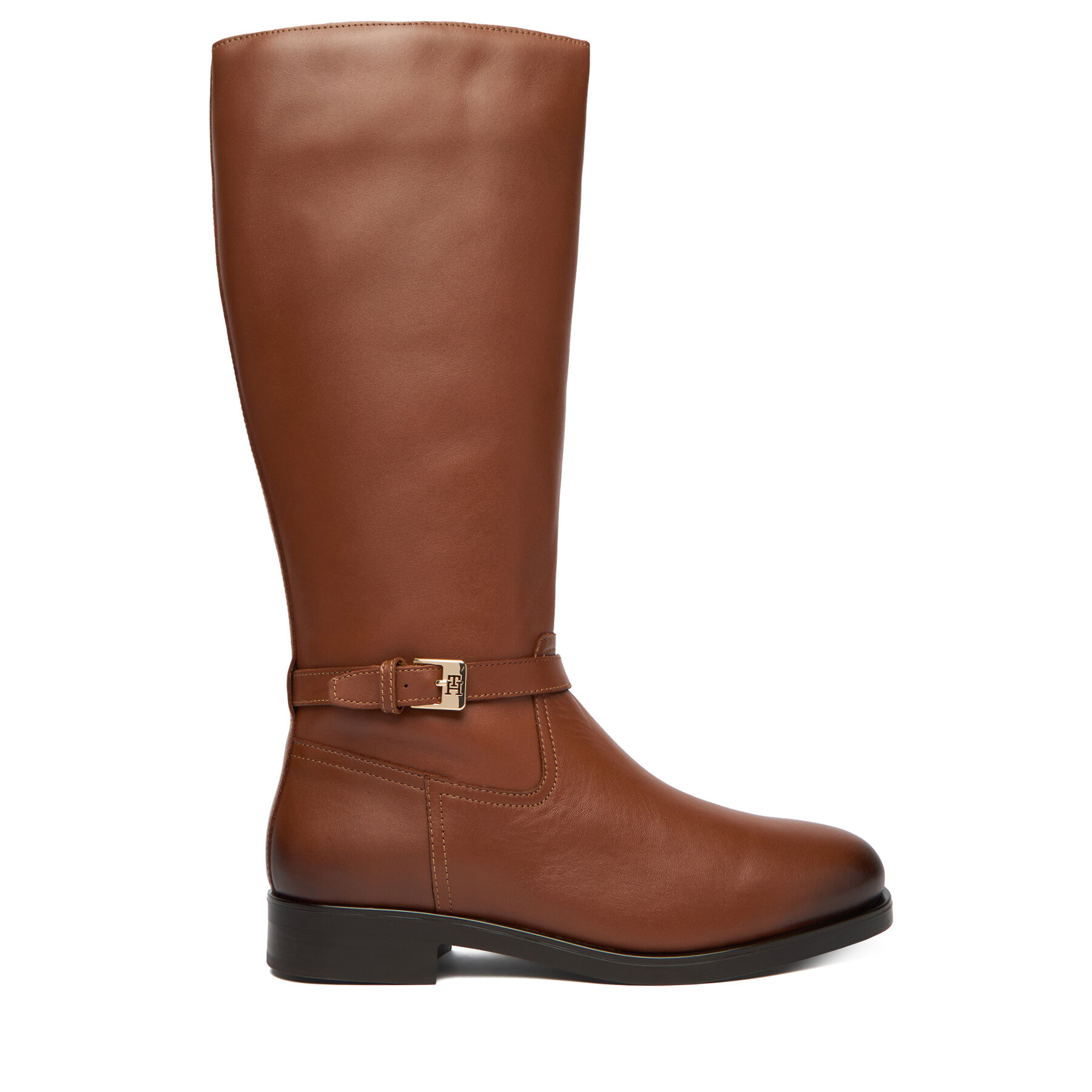 Csizma Tommy Hilfiger Th Buckle Riding Lthr Long Boot FW0FW08873 Barna