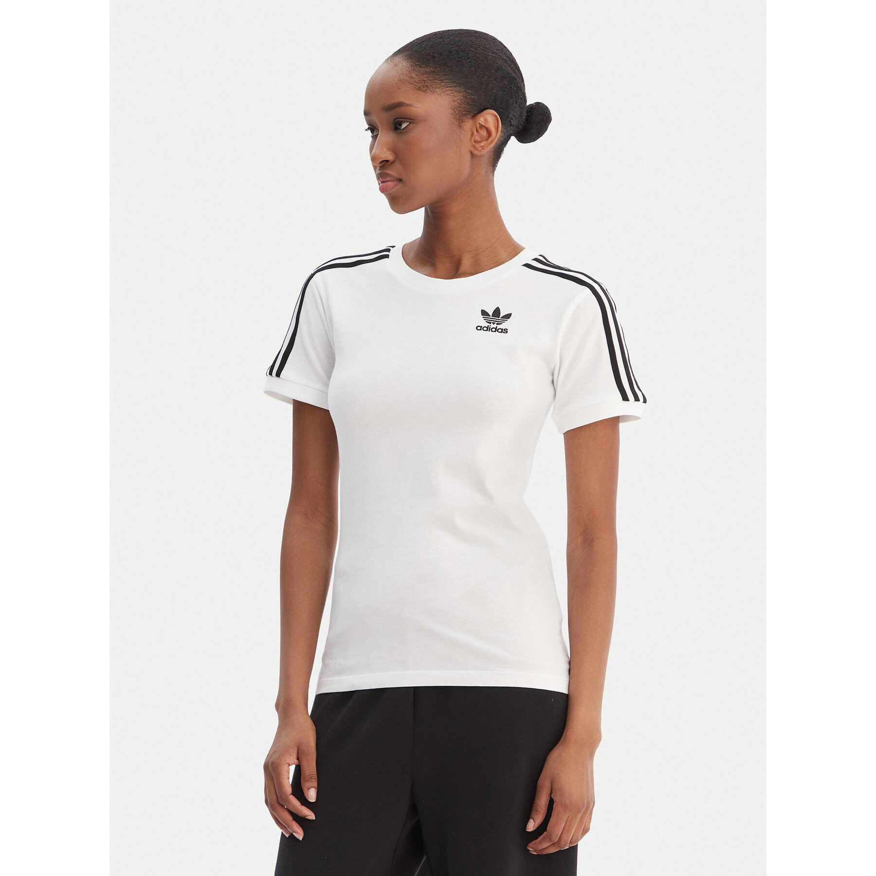 adidas T-Shirt adicolor Classics 3-Stripes GN2913 Weiß Regular Fit