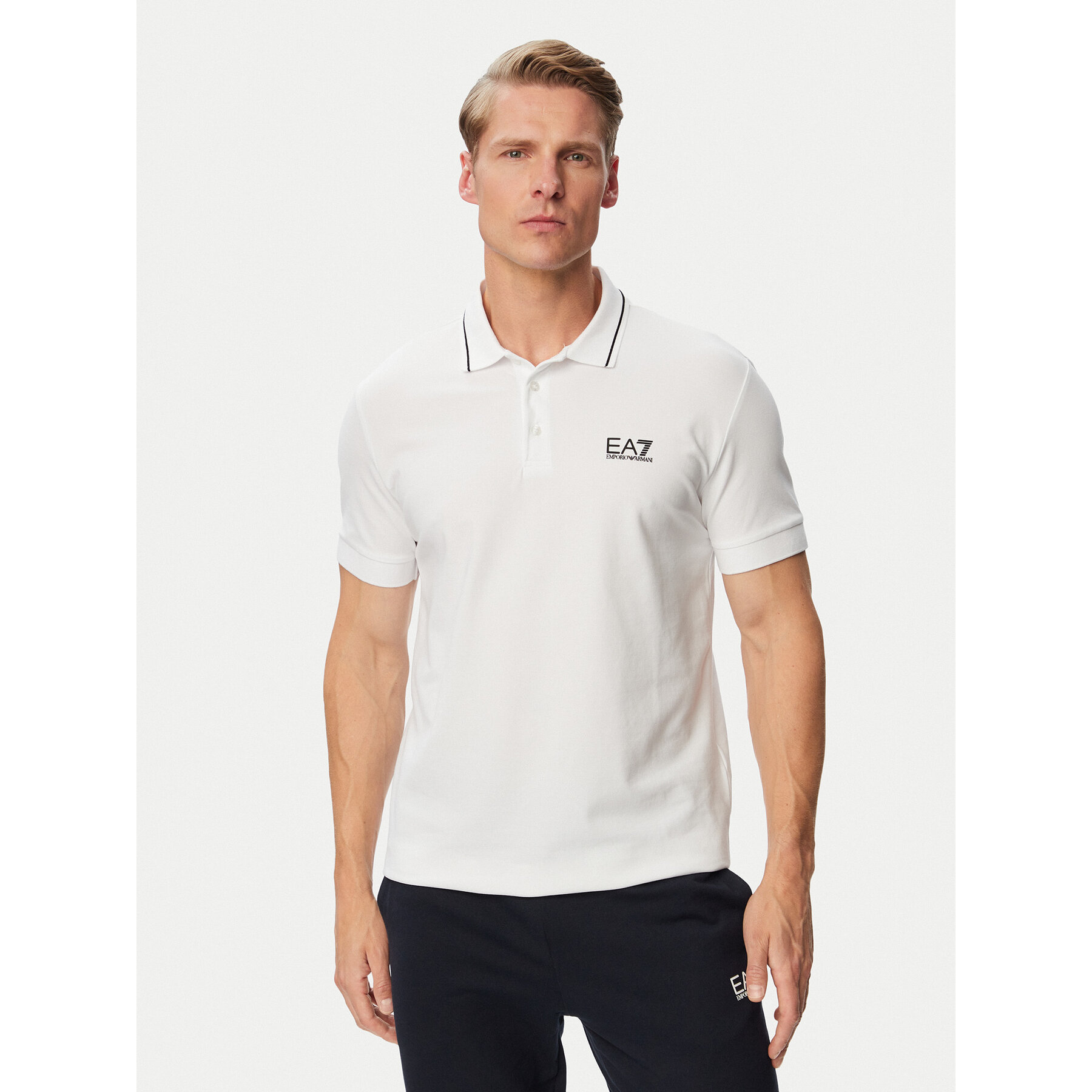 EA7 Emporio Armani Polo 8NPF16 PJVUZ 1100 Bijela Slim Fit