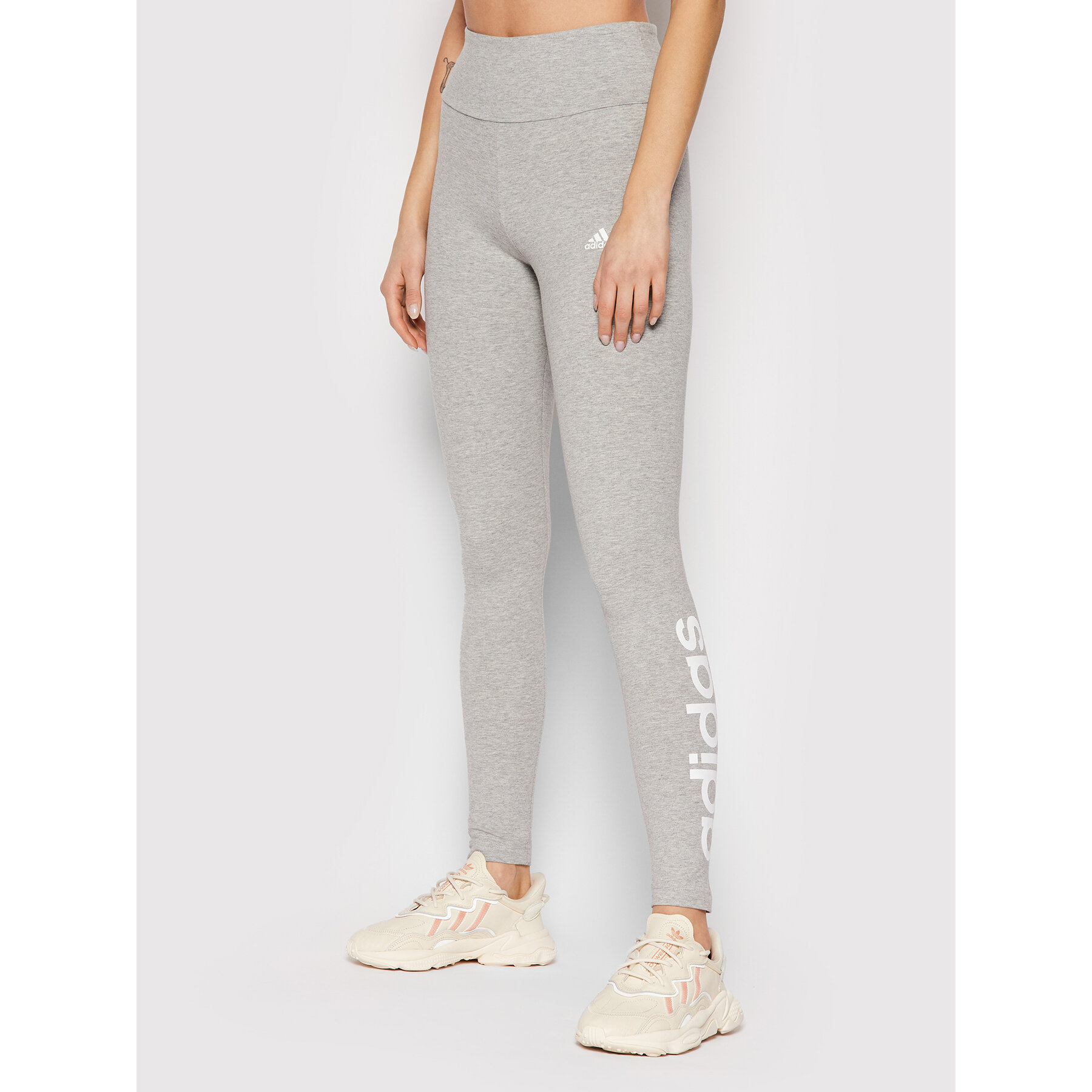 Adidas Leggings Loungewear Essentials Logo GL0638 Grau Slim Fit