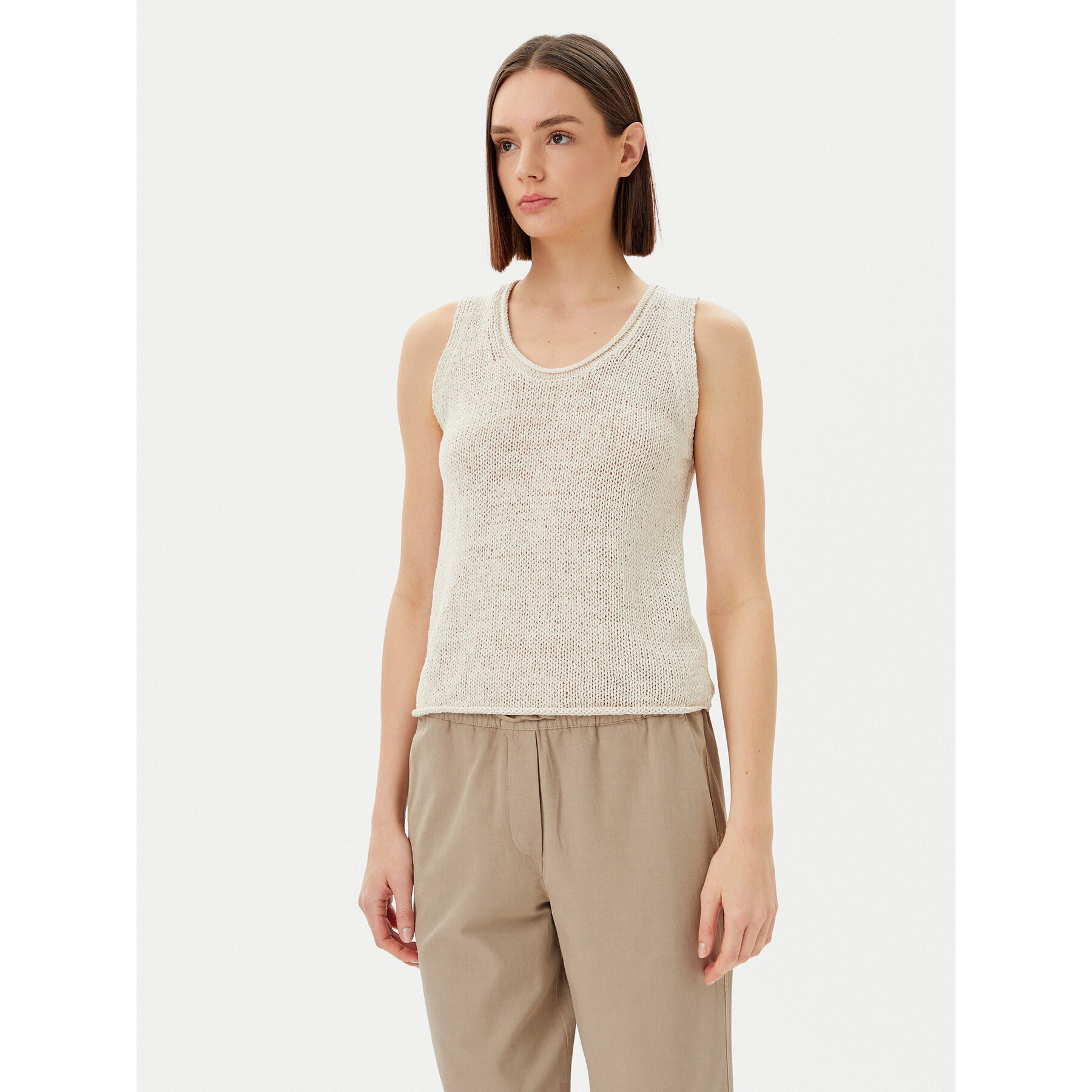 Marc O'Polo Top 503 5136 63029 Beige Slim Fit