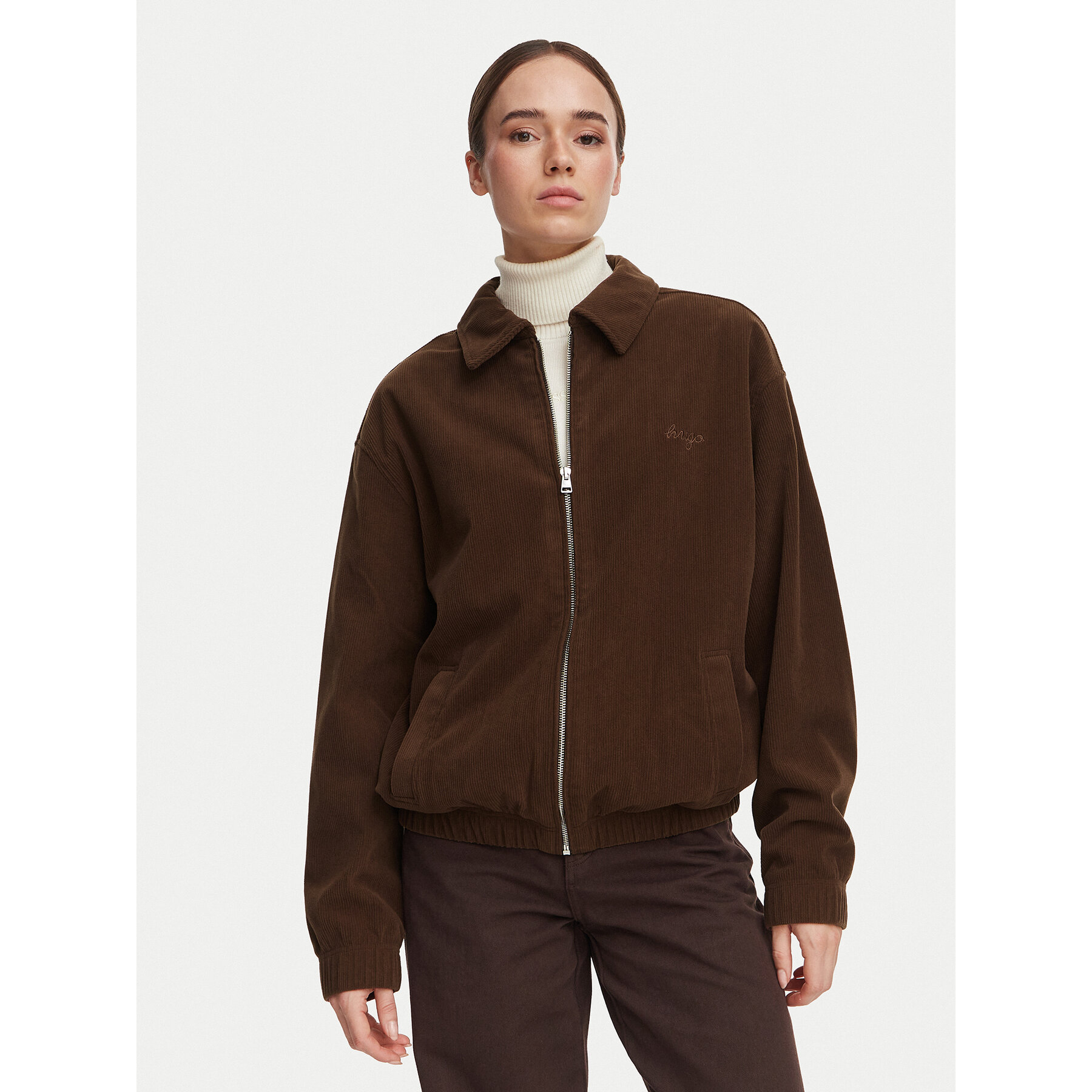 HUGO Übergangsjacke Airo-1 50567670 Dunkelbraun Oversize