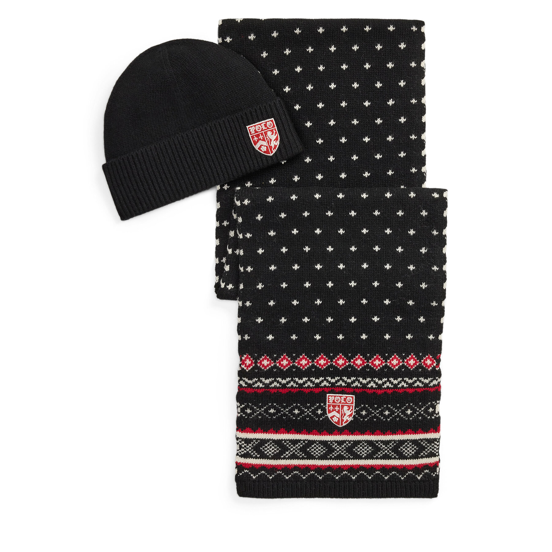 Šalles un cepures komplekts Polo Ralph Lauren 449P20316001 Melns