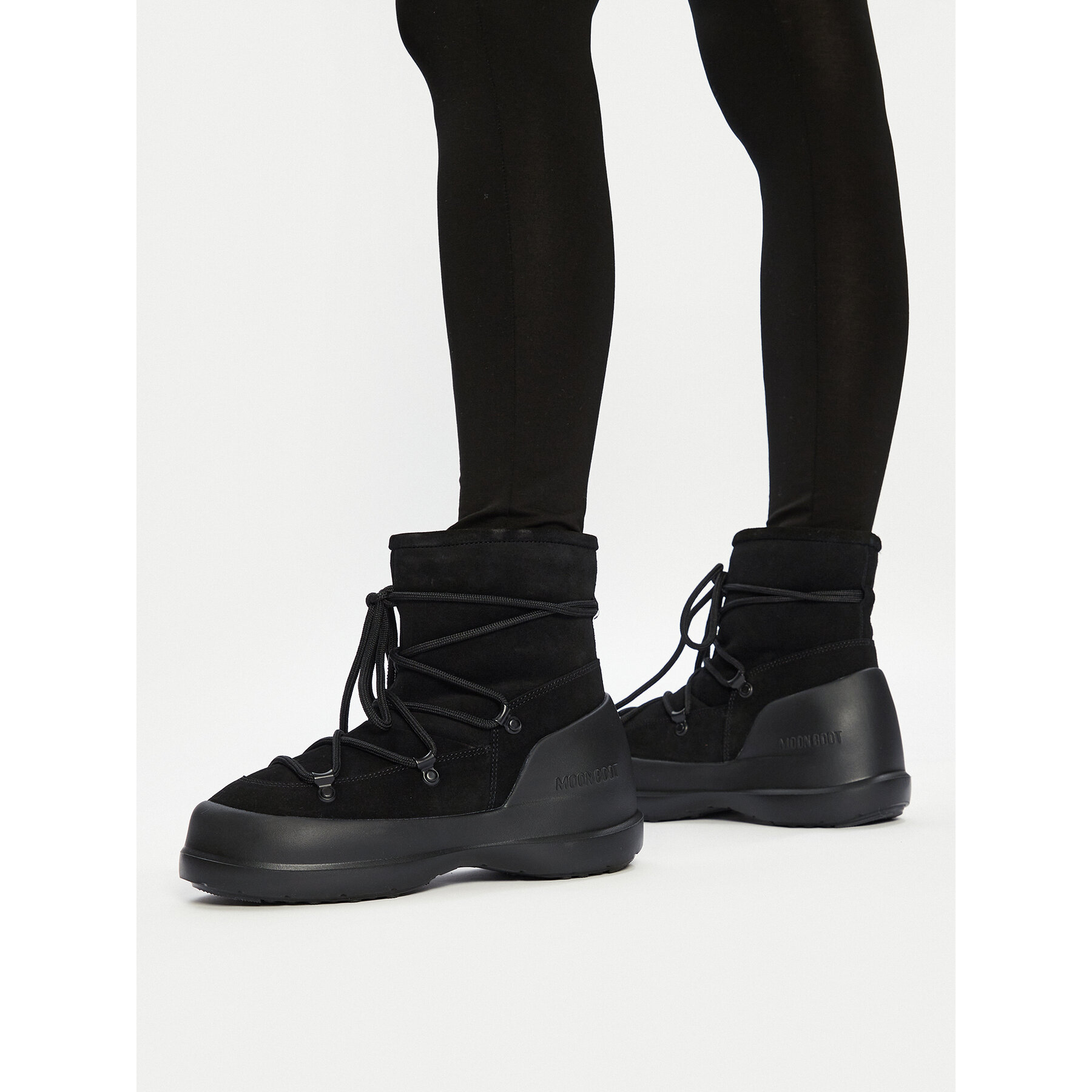 Cizme de zăpadă Moon Boot Luna Boot Suede 80D2480030 Negru