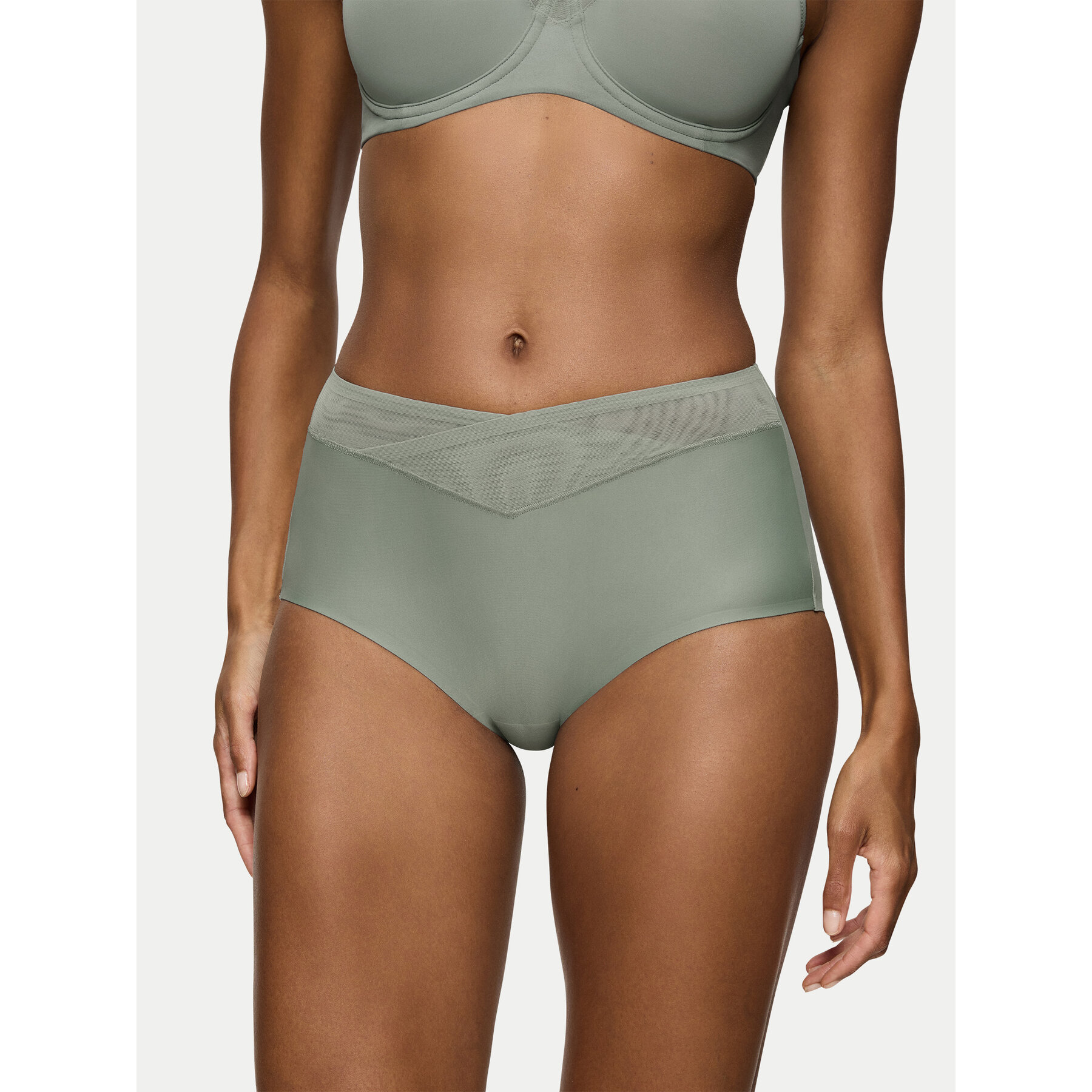 Triumph Mutande classiche a vita alta True Shape Sensation 10218231 Verde