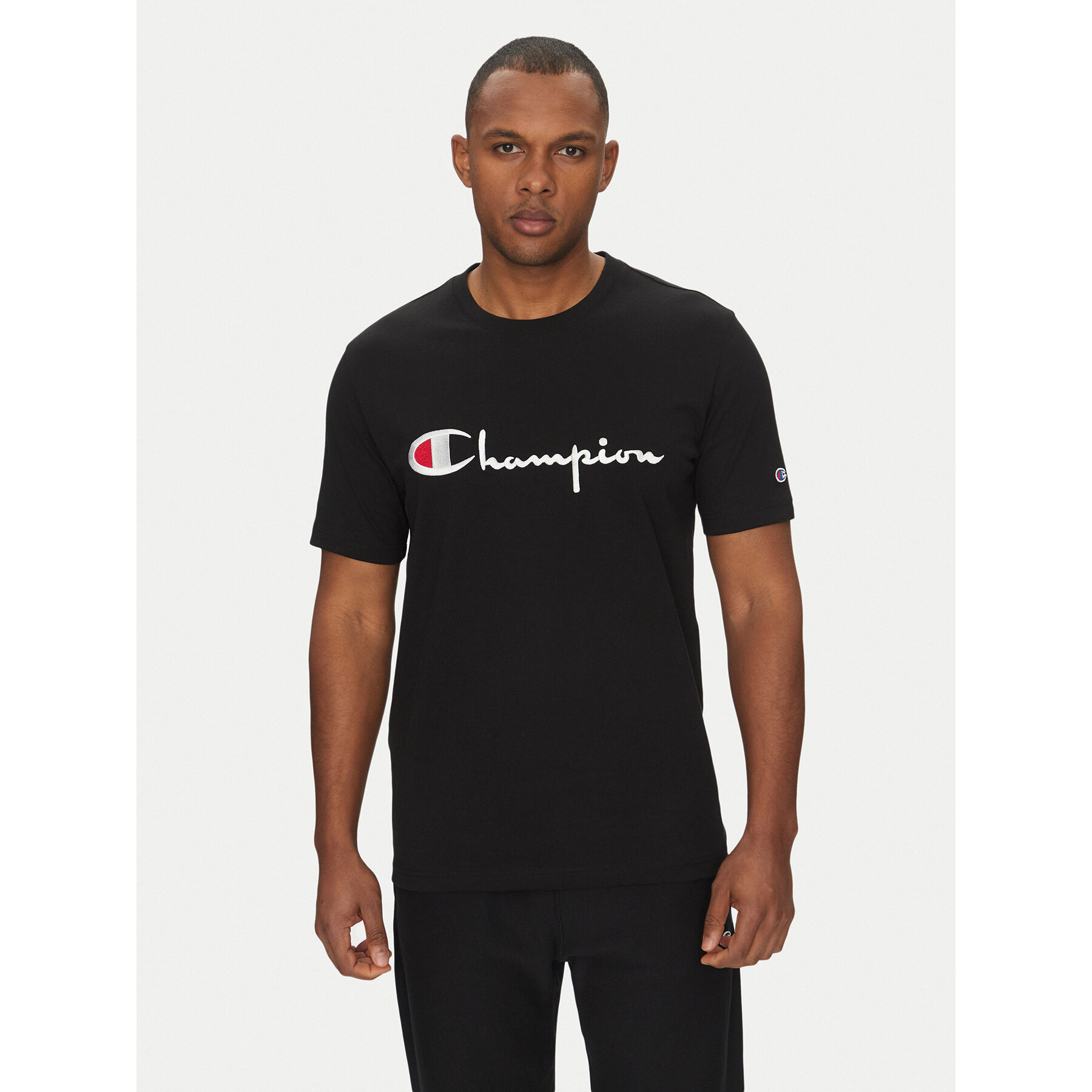 Champion T-Shirt 221621 Μαύρο Standard Fit
