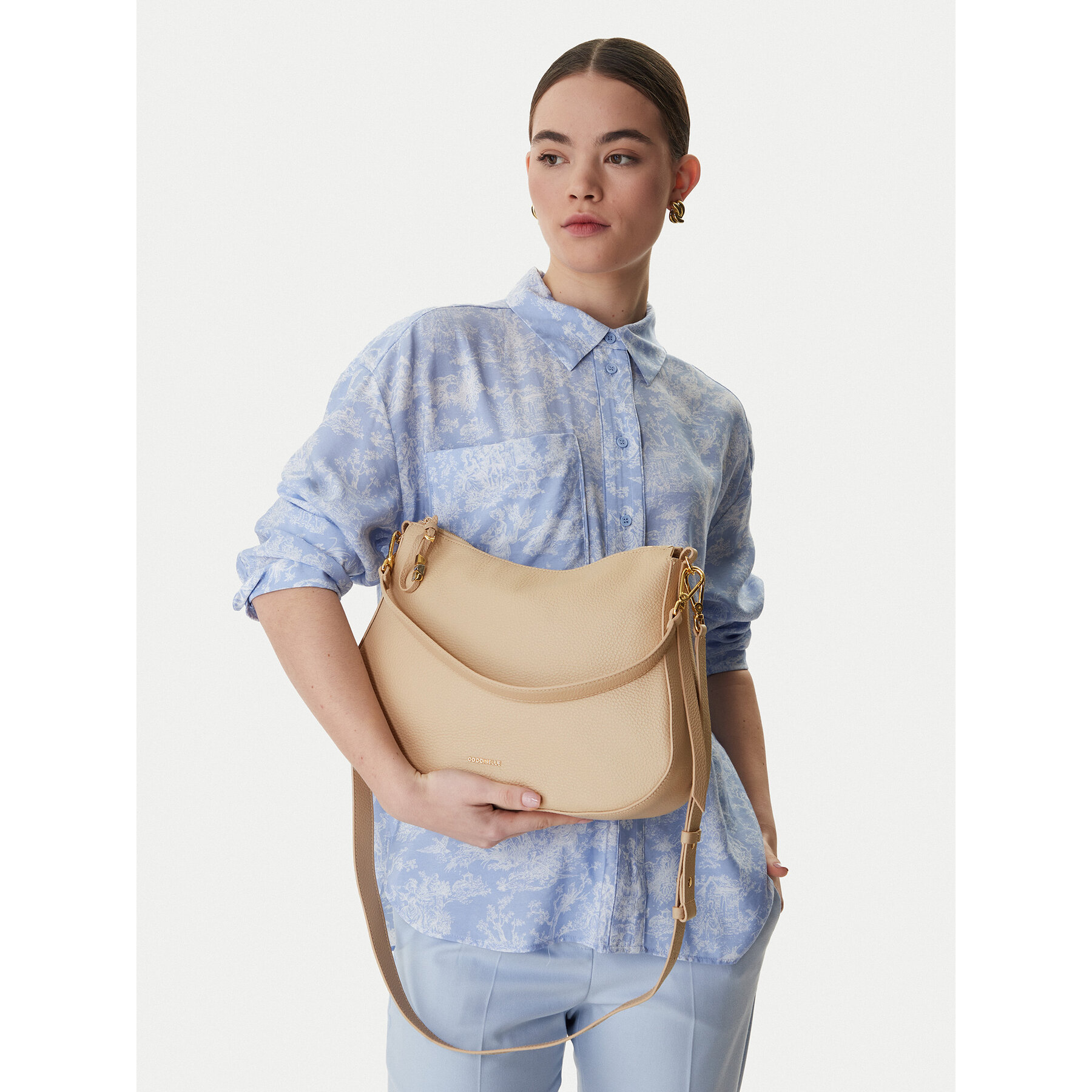 Geantă Coccinelle U45 Coccinellenory E1 U45 13 01 01 Bej