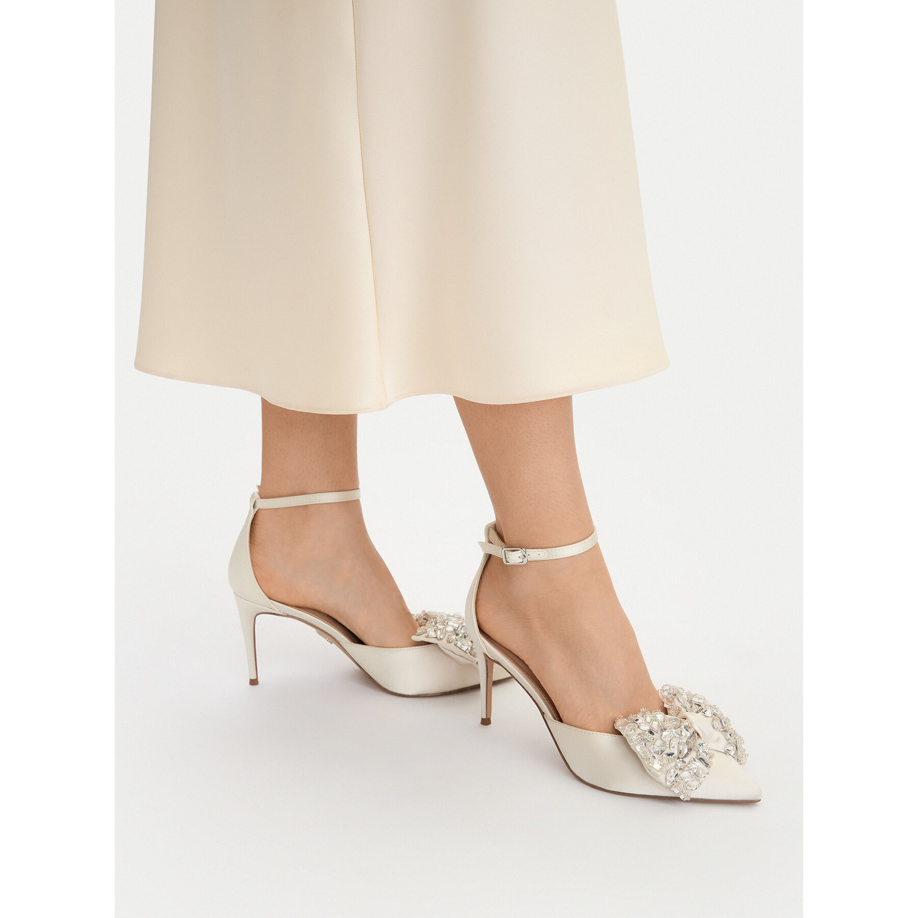 Čevlji z visoko peto Steve Madden Lumma 11005017 Écru