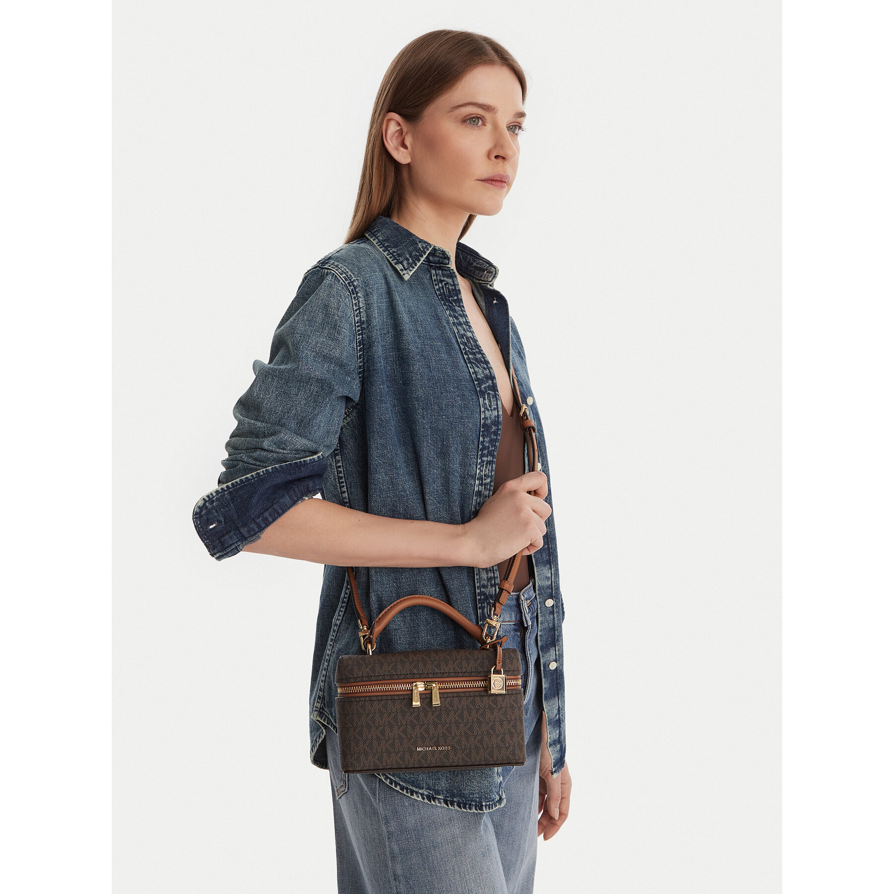 Дамска чанта MICHAEL Michael Kors 32F5GQ1C0B Кафяв