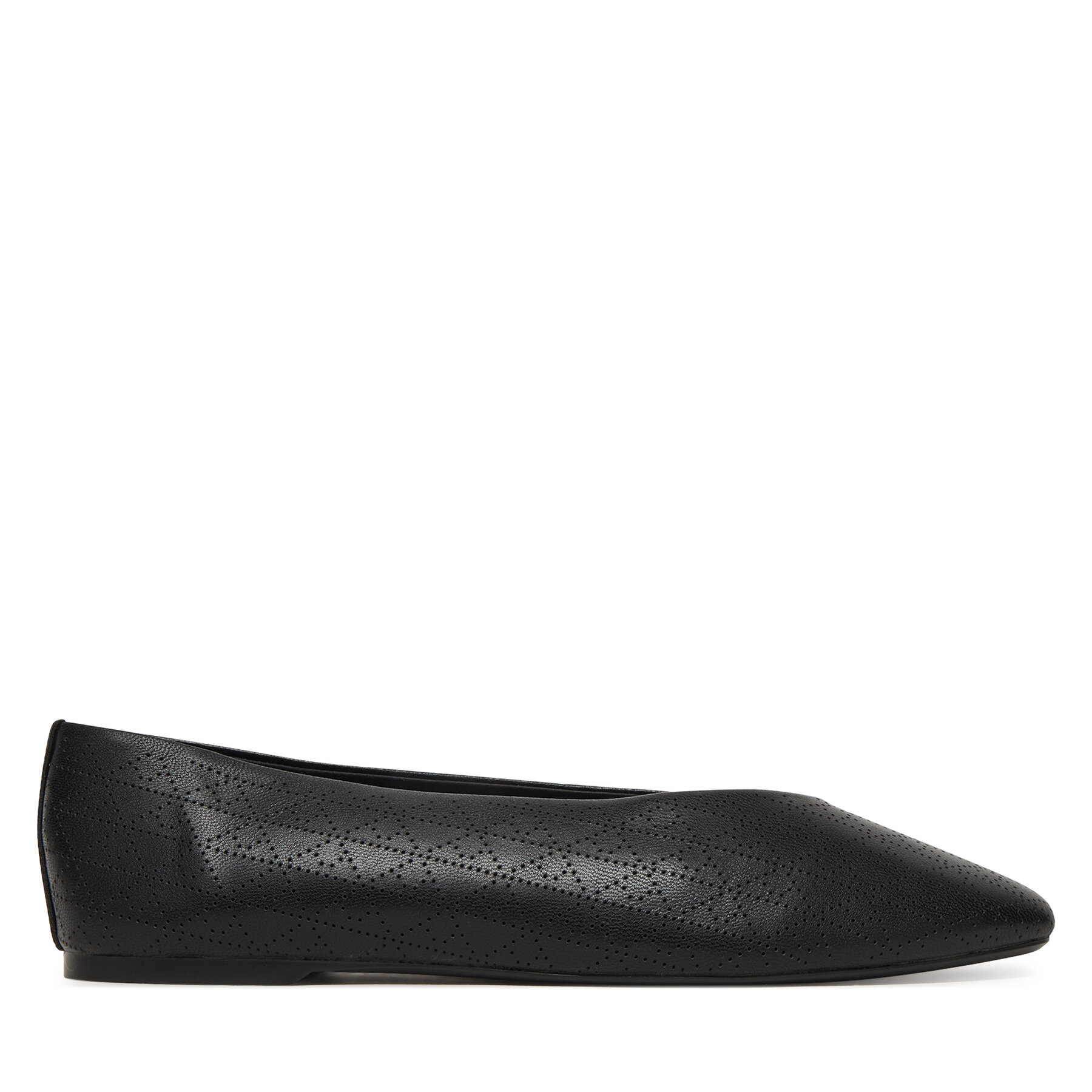 Balerinke Calvin Klein Square Ballerina Aop Lth HW0HW02936 Črna