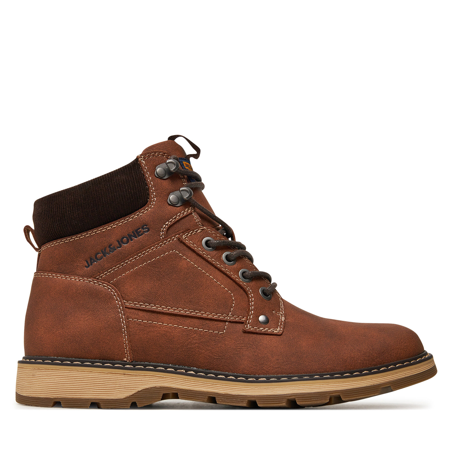 Šnurovacia obuv Jack & Jones Stratford 12257762 Hnedá